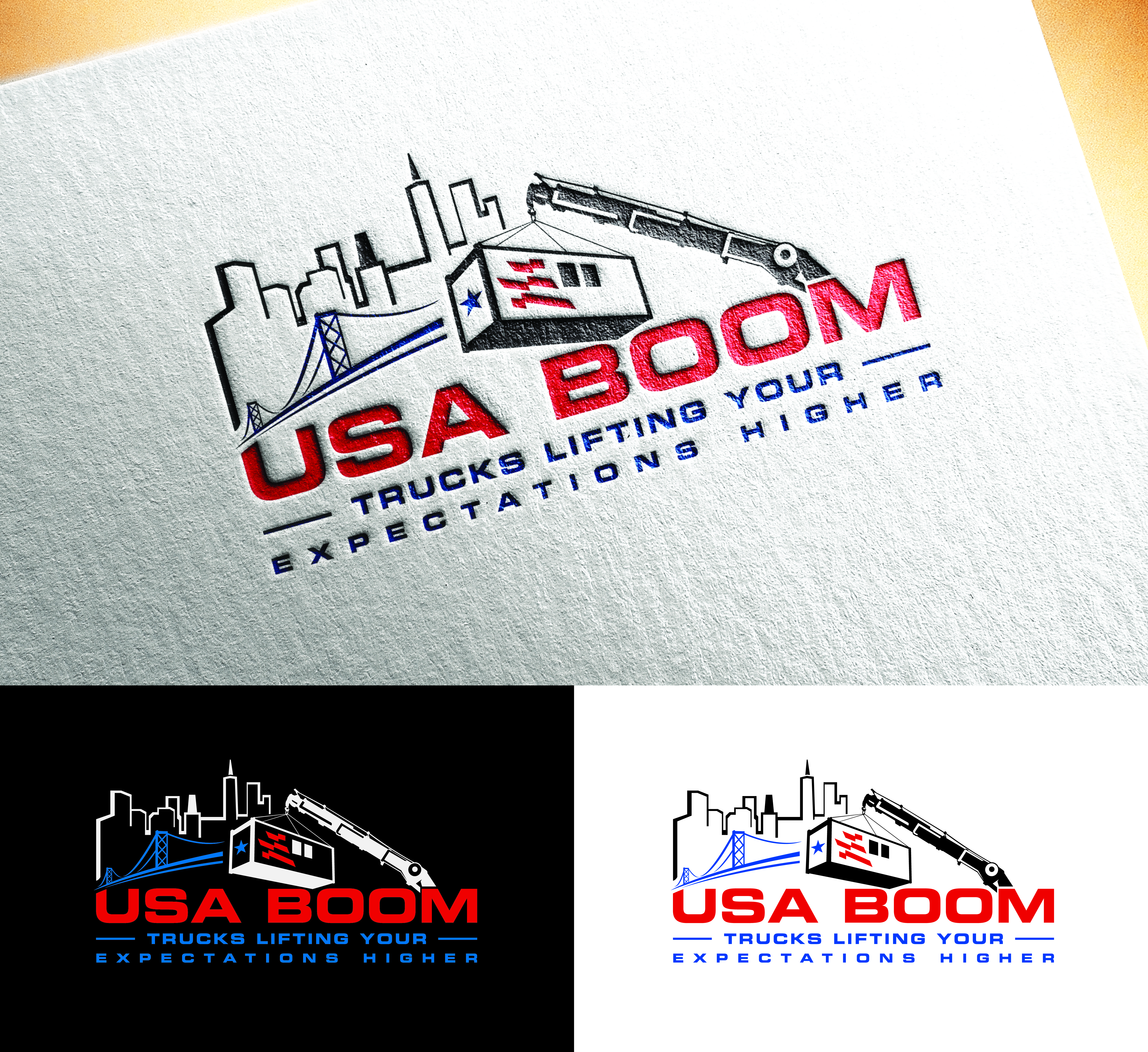 Logo Design by Dot Design 3 for New York Boom Trucks Inc | Design #35210113