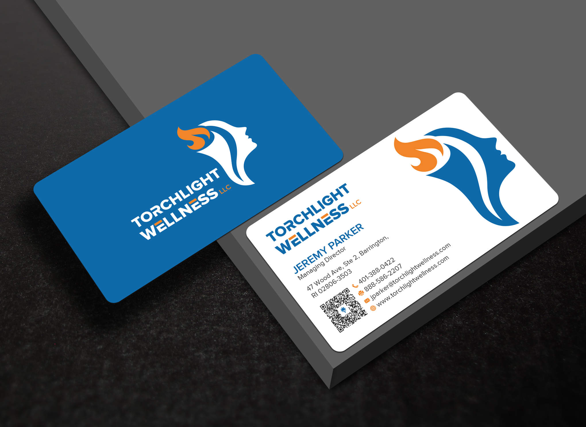 Visitenkarten-Design von Uttom 2 für Torchlight Wellness LLC | Design #35225859