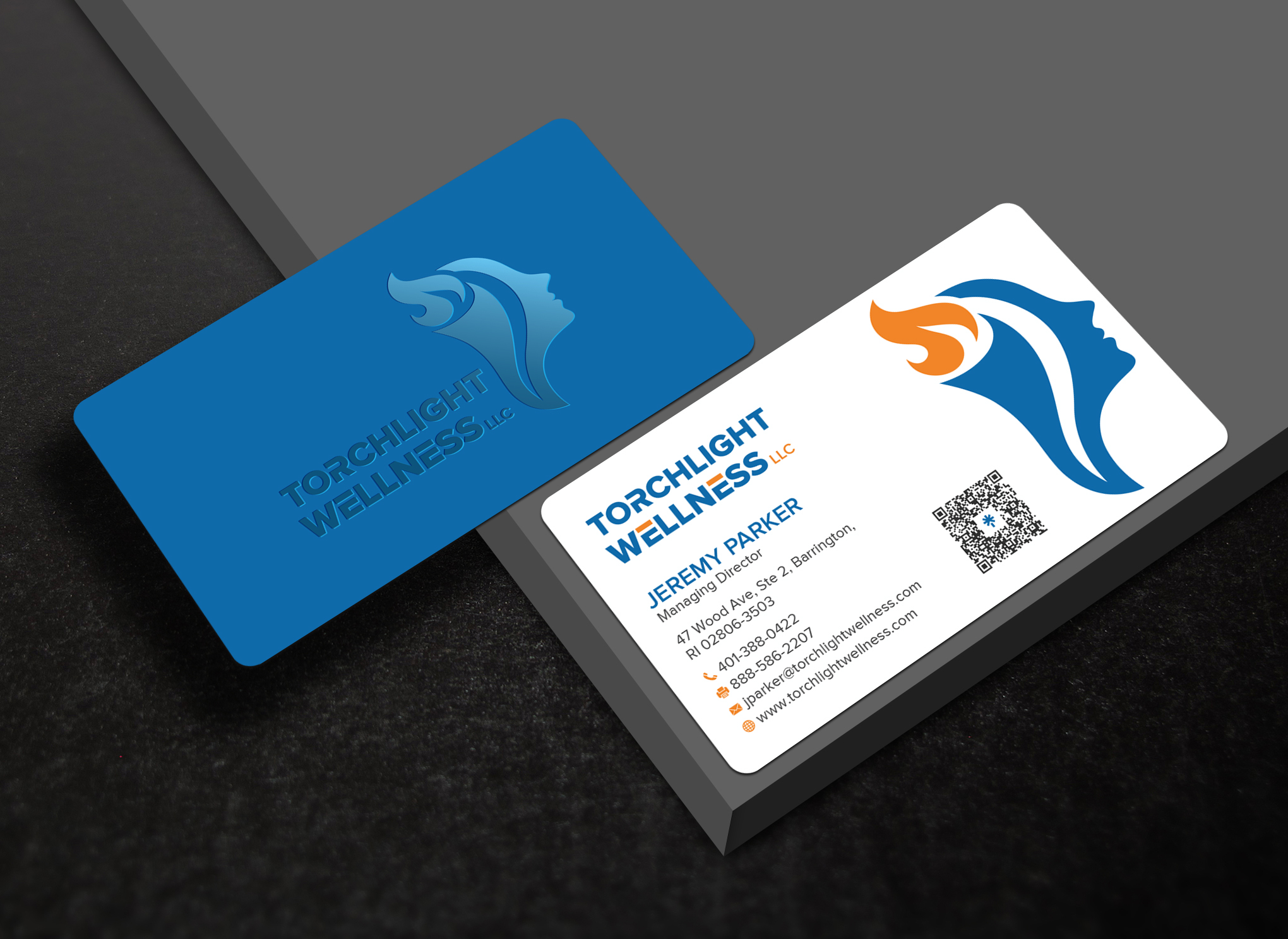 Visitenkarten-Design von Uttom 2 für Torchlight Wellness LLC | Design #35225932