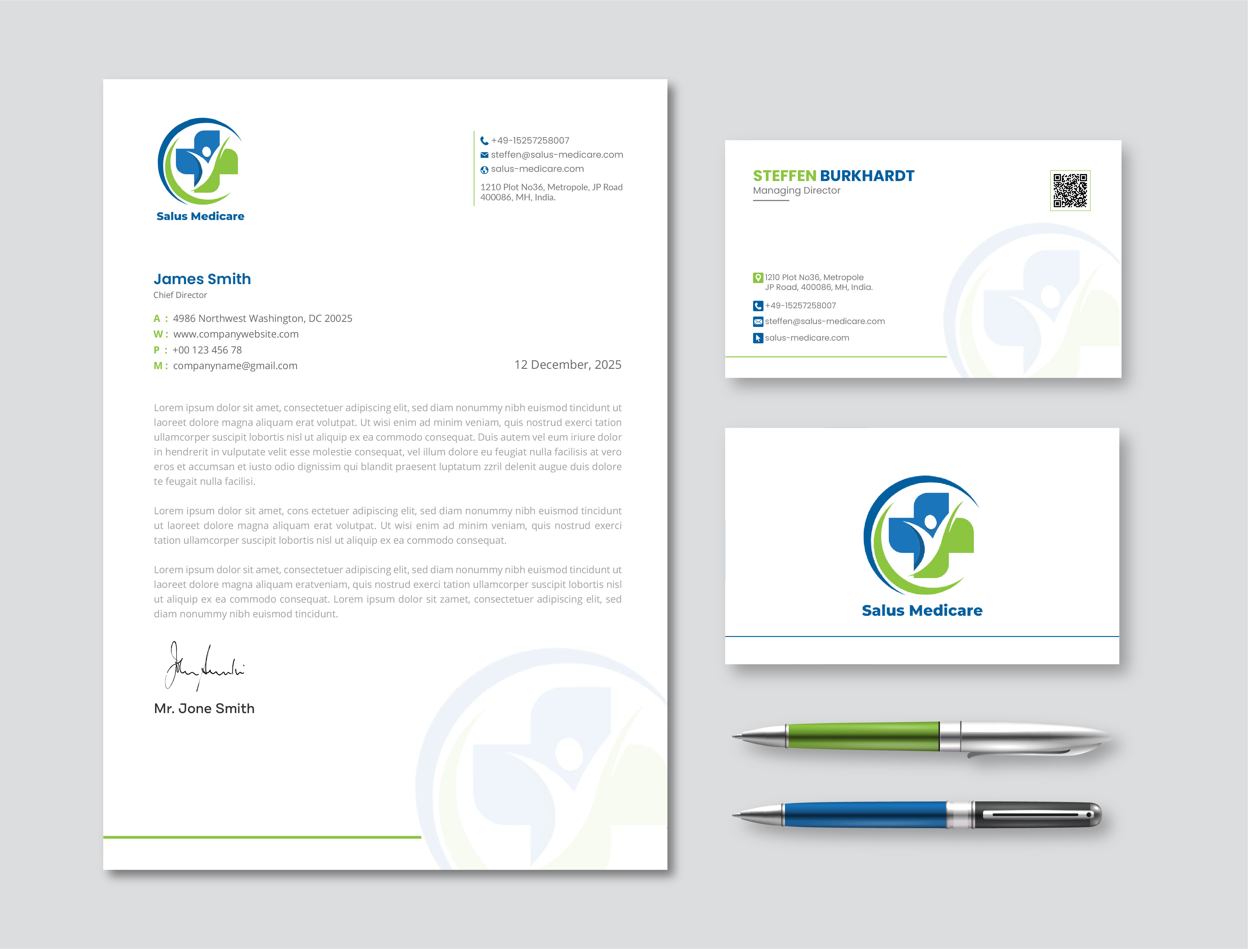 Stationery Design by artbitin for Salus Medicare Pvt. Ltd | Design #35208898