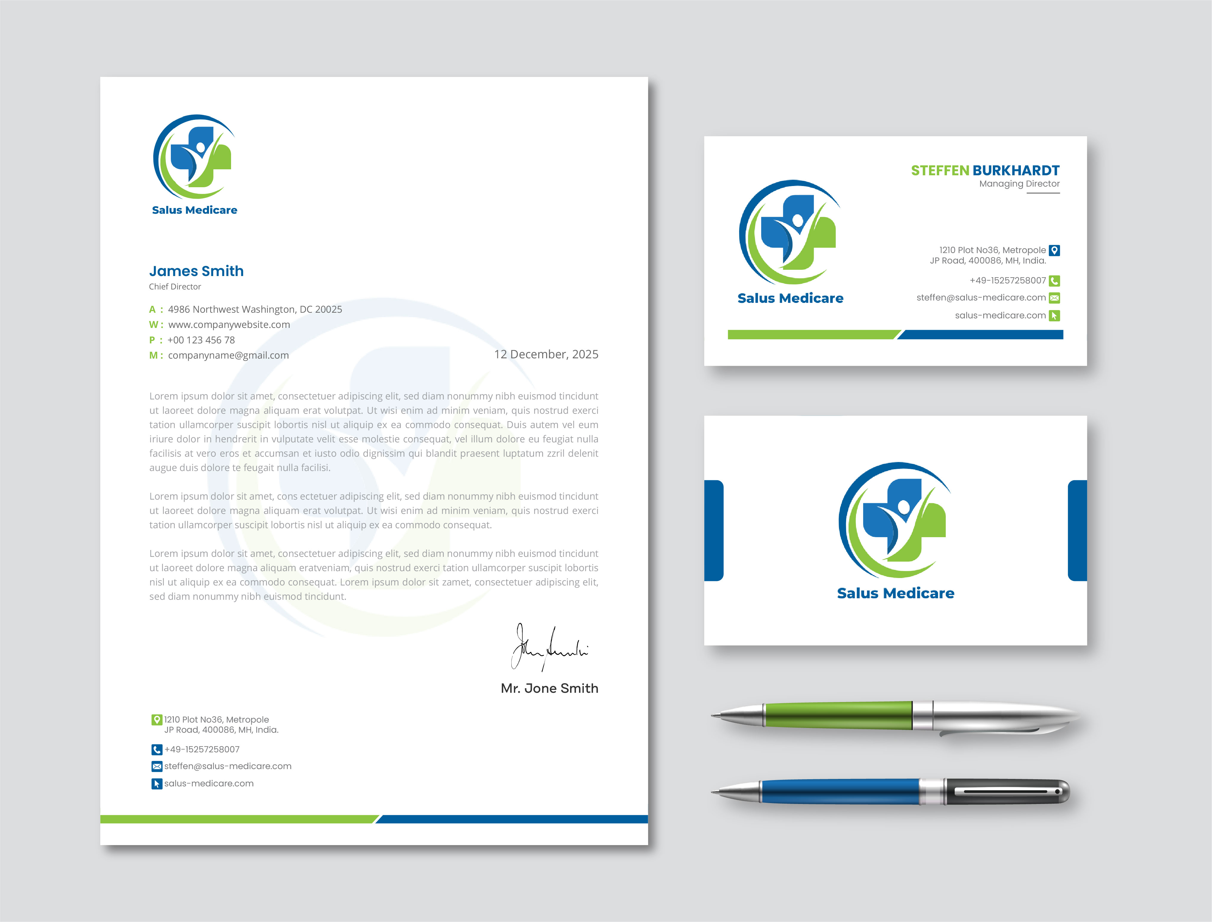 Stationery Design by artbitin for Salus Medicare Pvt. Ltd | Design #35208899