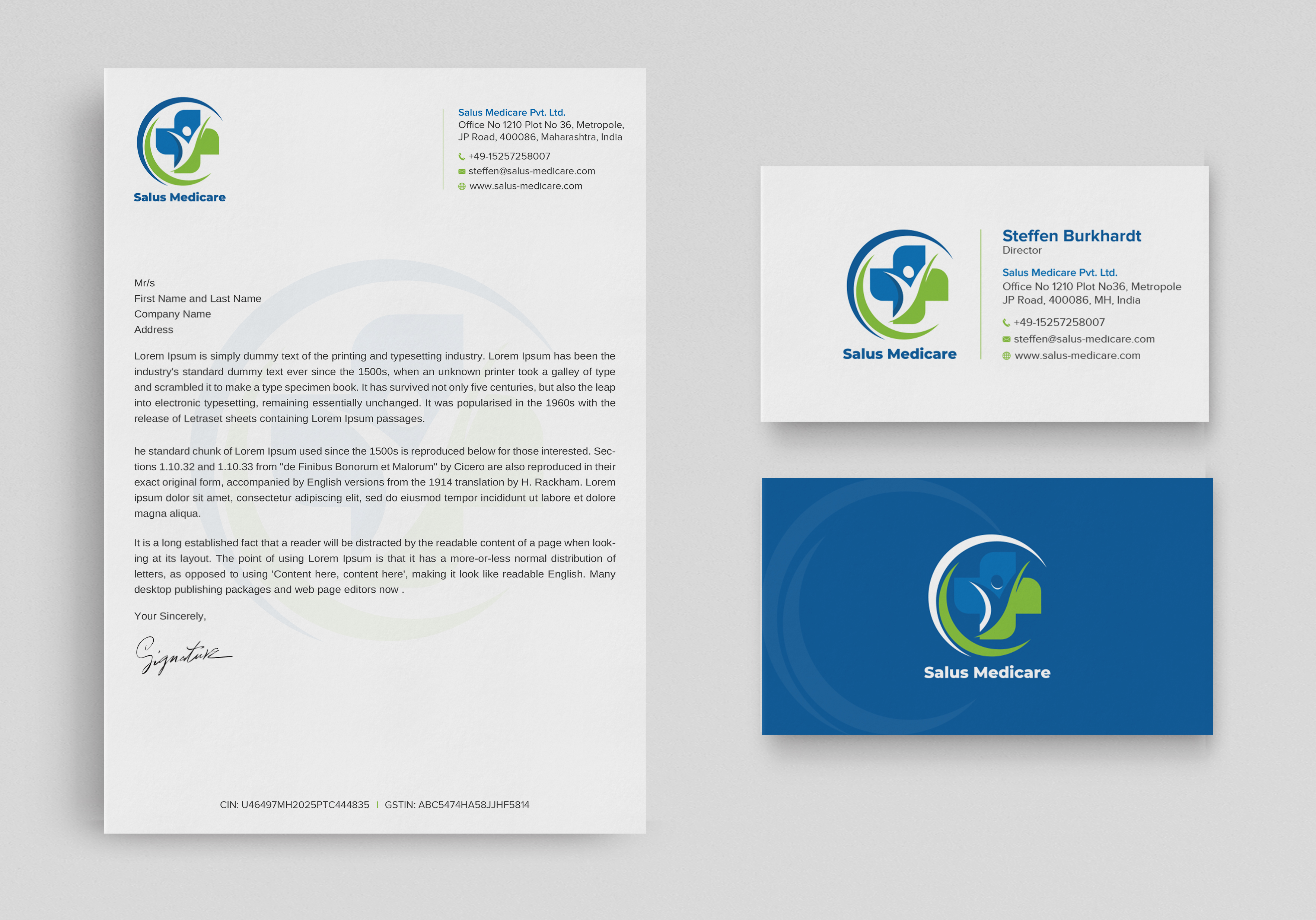Stationery Design by Uttom 2 for Salus Medicare Pvt. Ltd | Design #35214485