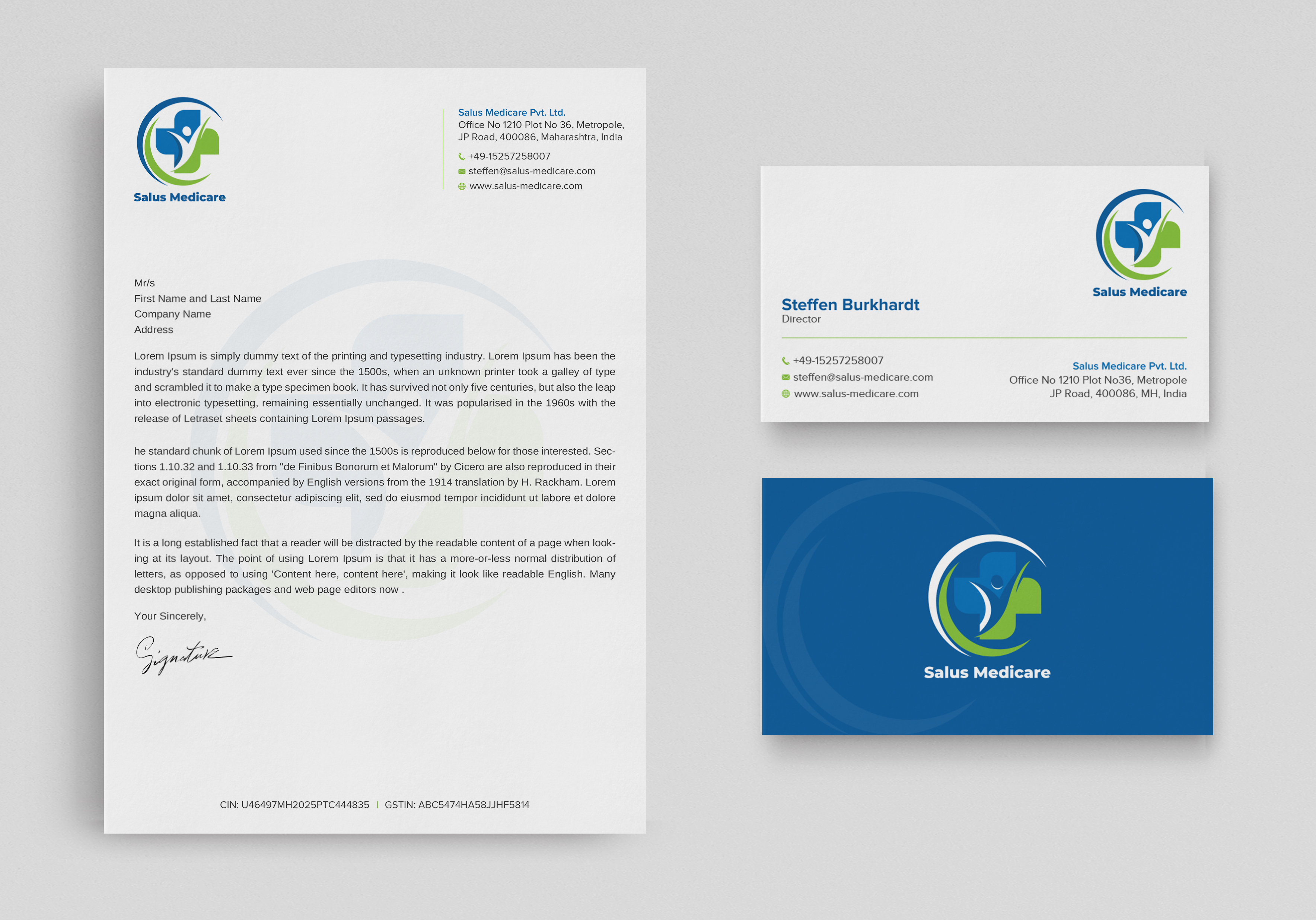 Stationery Design by Uttom 2 for Salus Medicare Pvt. Ltd | Design #35214486