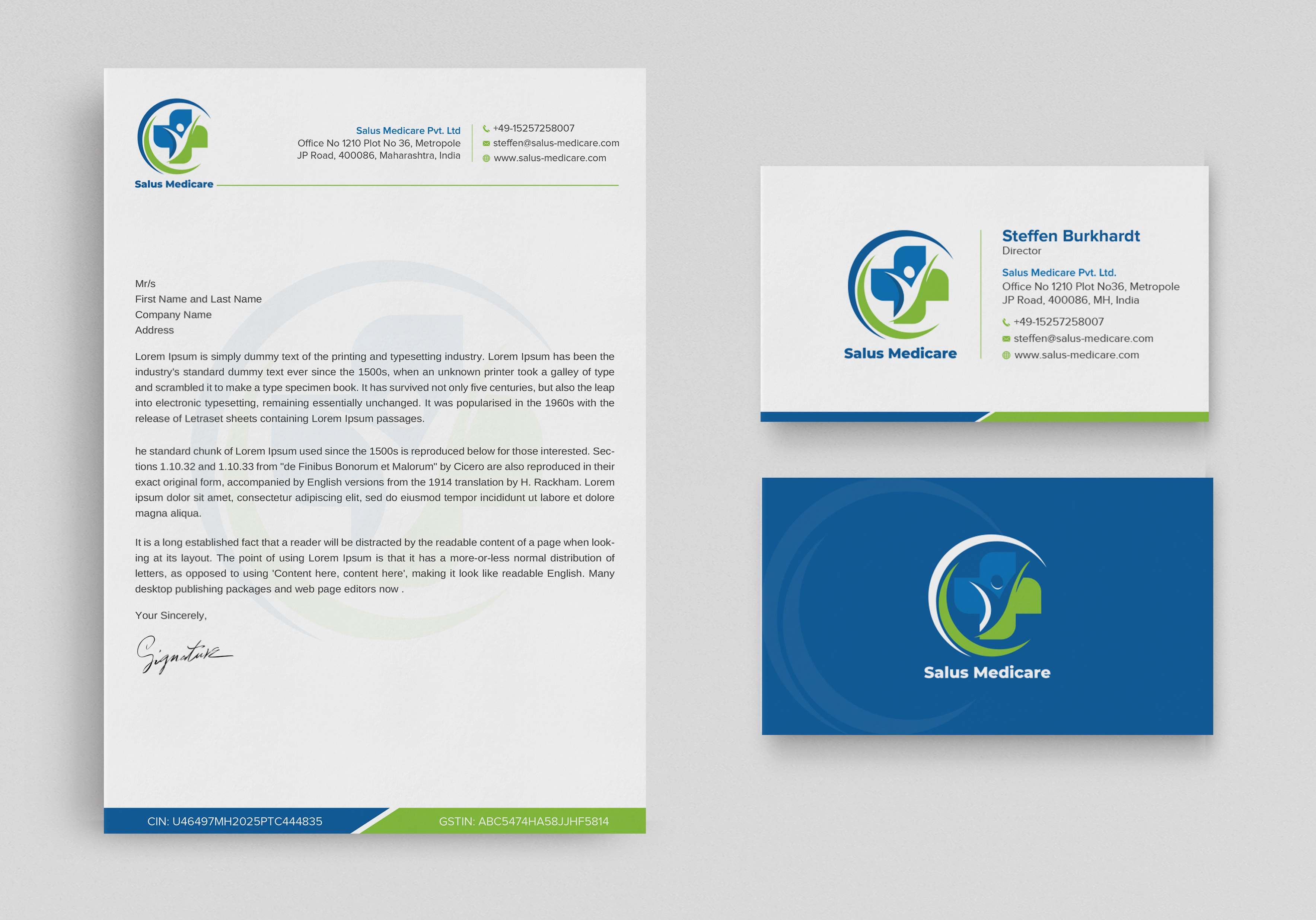 Stationery Design by Uttom 2 for Salus Medicare Pvt. Ltd | Design #35214487