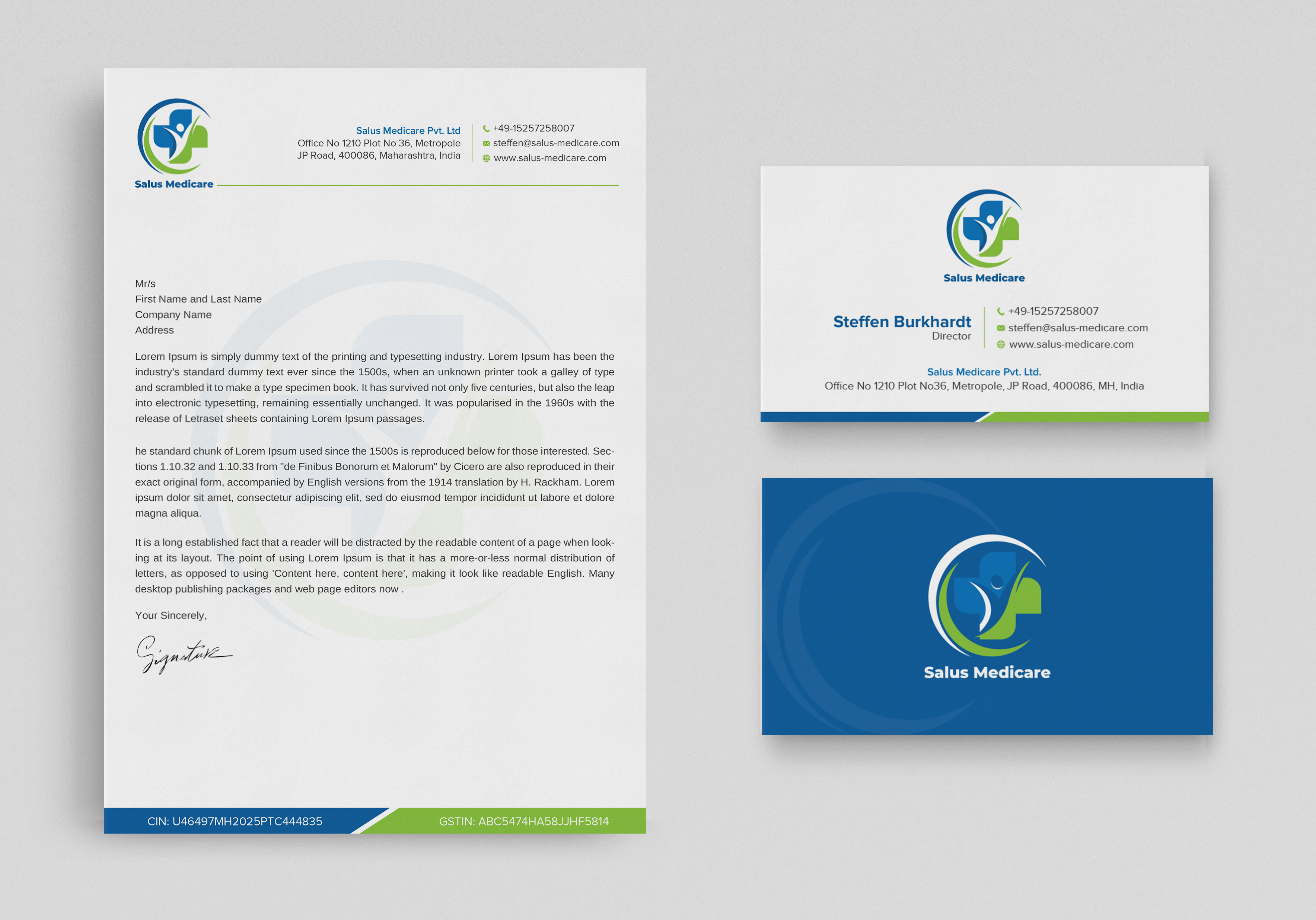 Stationery Design by Uttom 2 for Salus Medicare Pvt. Ltd | Design #35214495