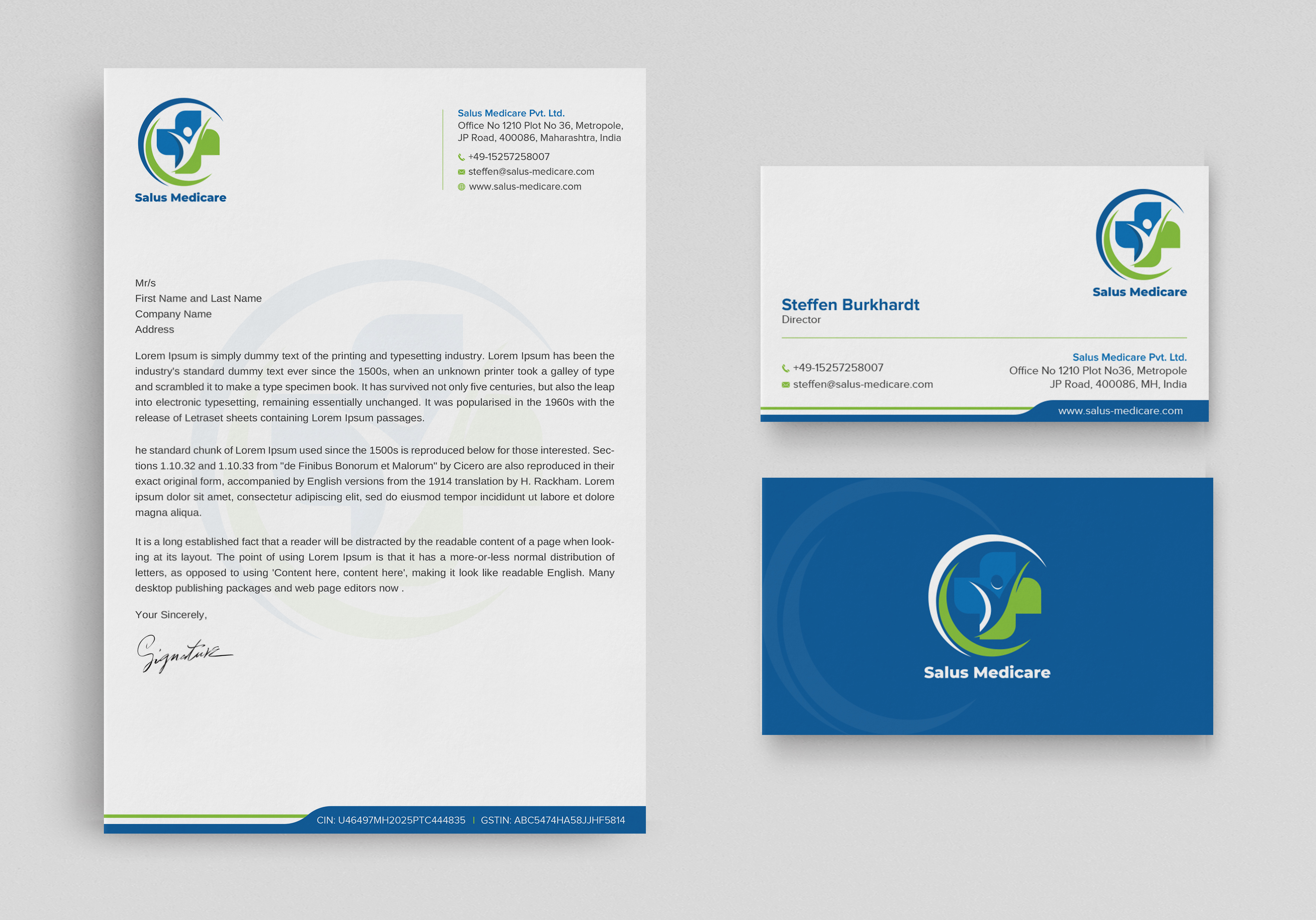 Stationery Design by Uttom 2 for Salus Medicare Pvt. Ltd | Design #35214496