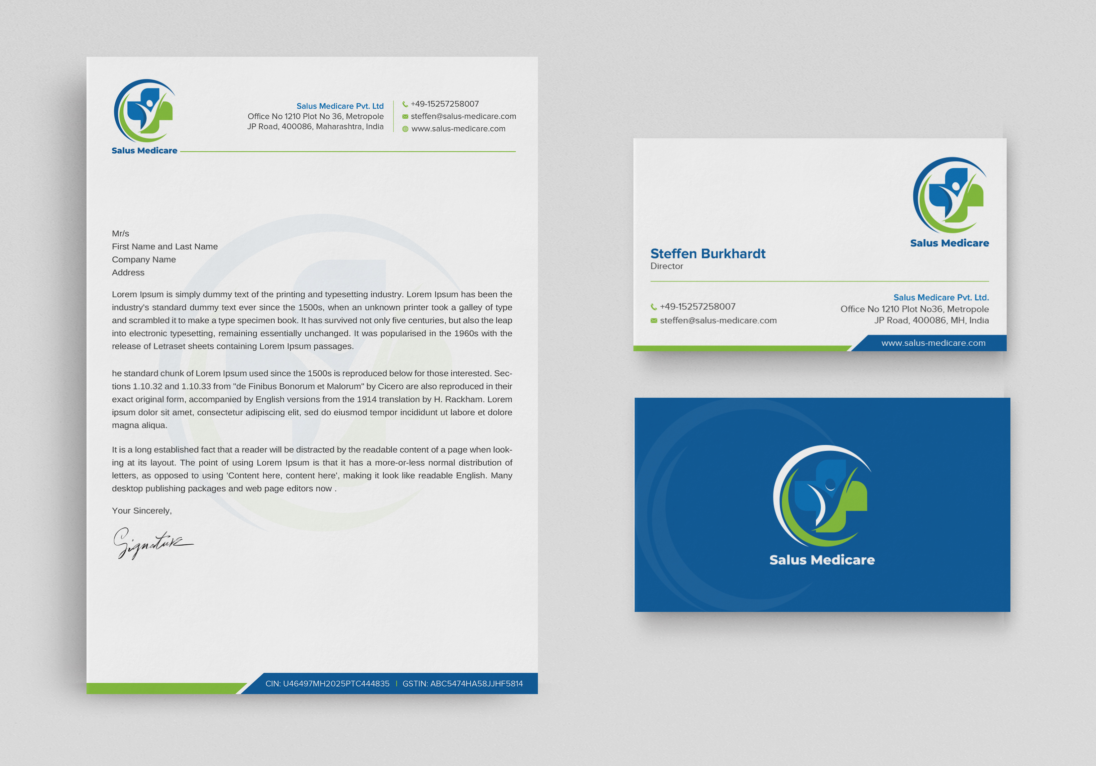 Stationery Design by Uttom 2 for Salus Medicare Pvt. Ltd | Design #35214497