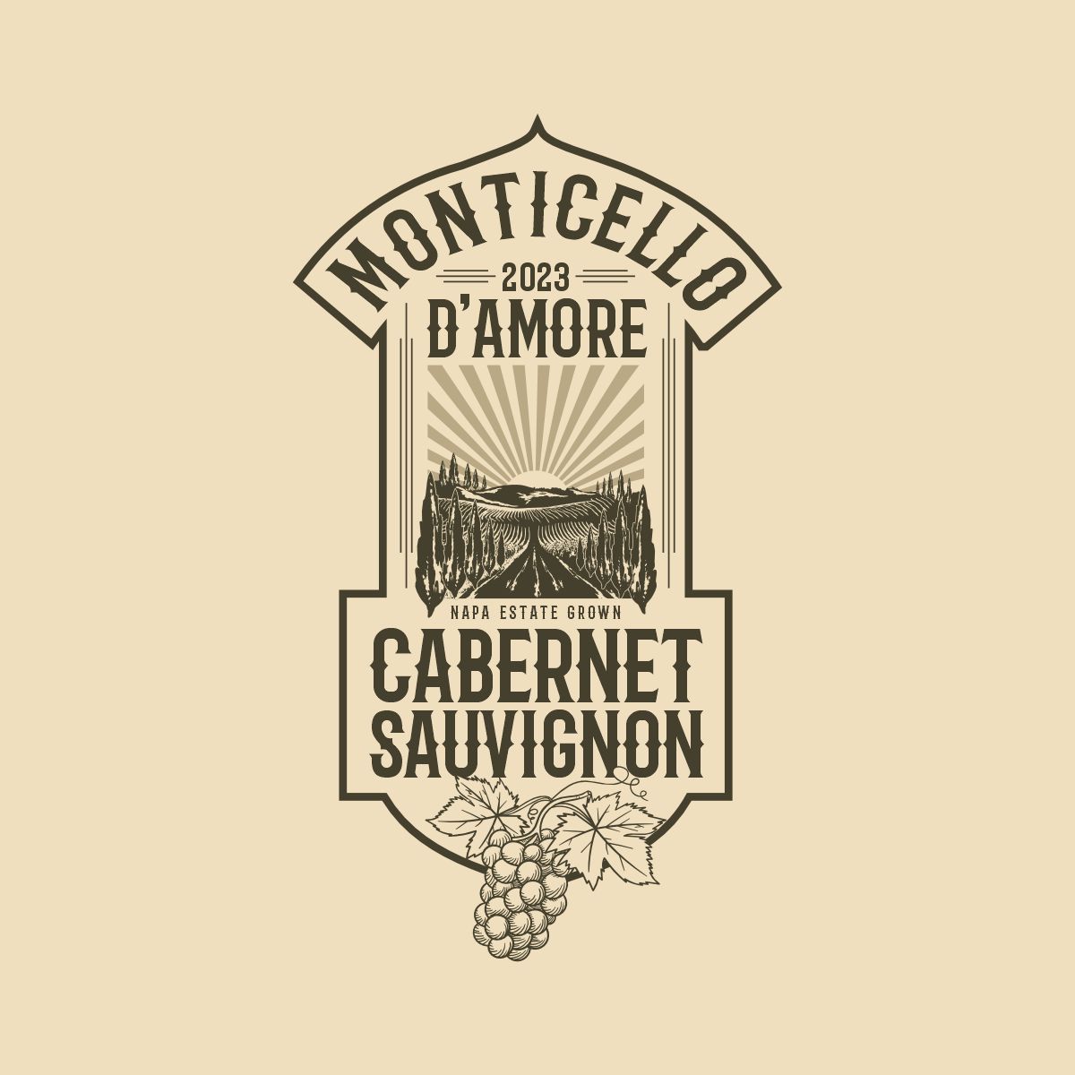 Logo Design by Fortmindz for Monticello D'Amore Vineyards | Design #35211142