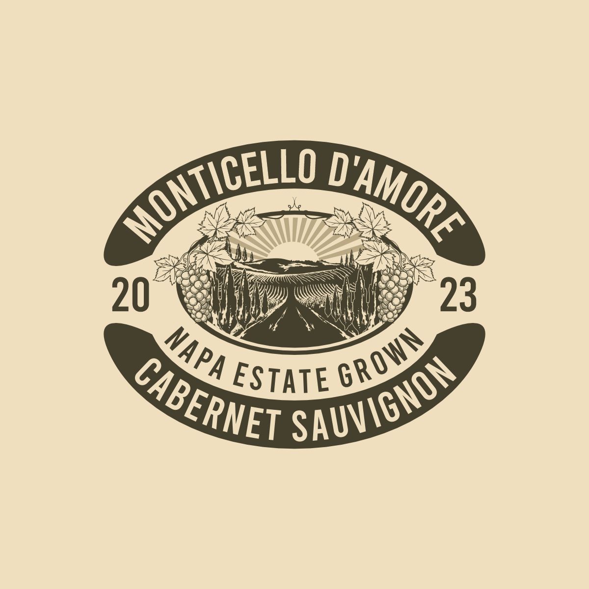 Logo Design by Fortmindz for Monticello D'Amore Vineyards | Design #35211146