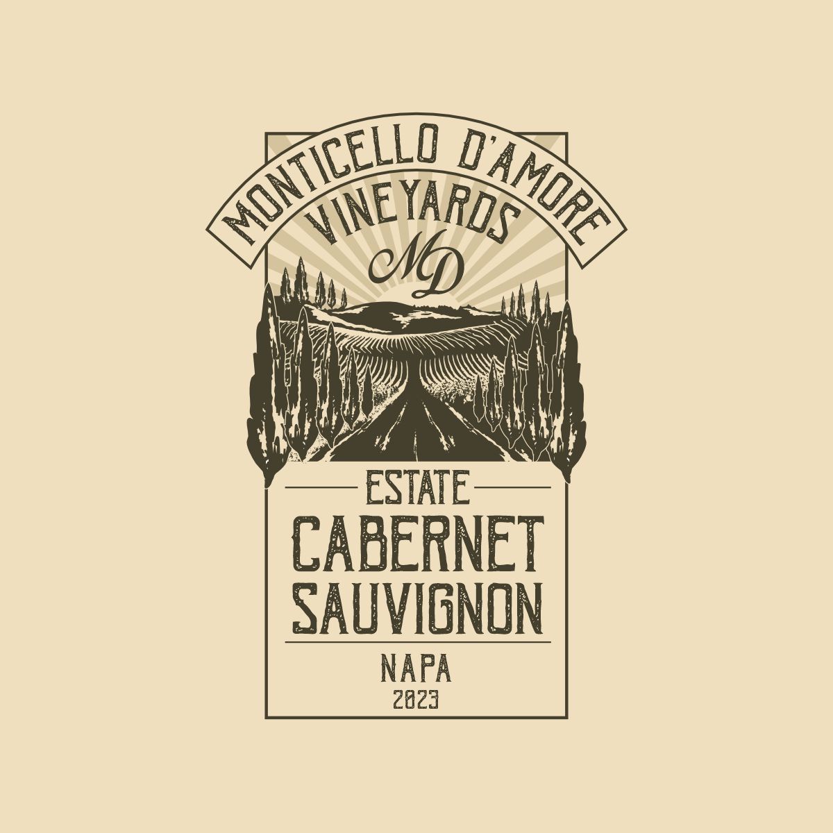Logo Design by Fortmindz for Monticello D'Amore Vineyards | Design #35219047