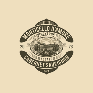 Logo Design by Fortmindz for Monticello D'Amore Vineyards | Design: #35219052