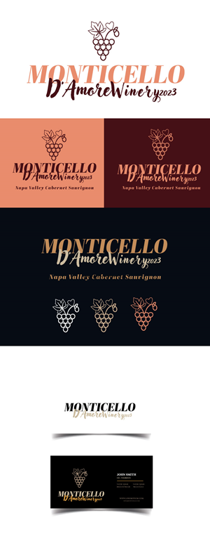 Logo Design by oltredisegno for Monticello D'Amore Vineyards | Design: #35211768