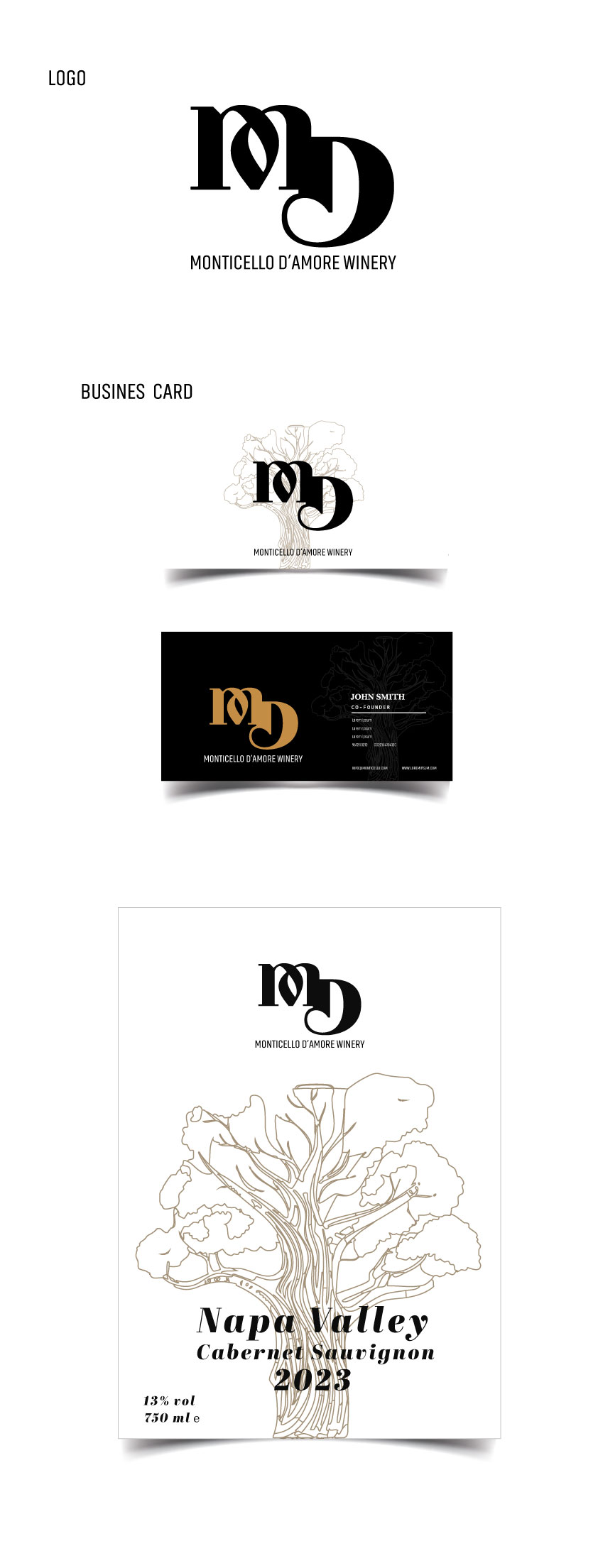 Logo Design by oltredisegno for Monticello D'Amore Vineyards | Design #35212786