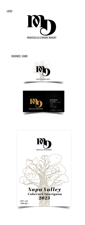 Logo Design by oltredisegno for Monticello D'Amore Vineyards | Design: #35212786