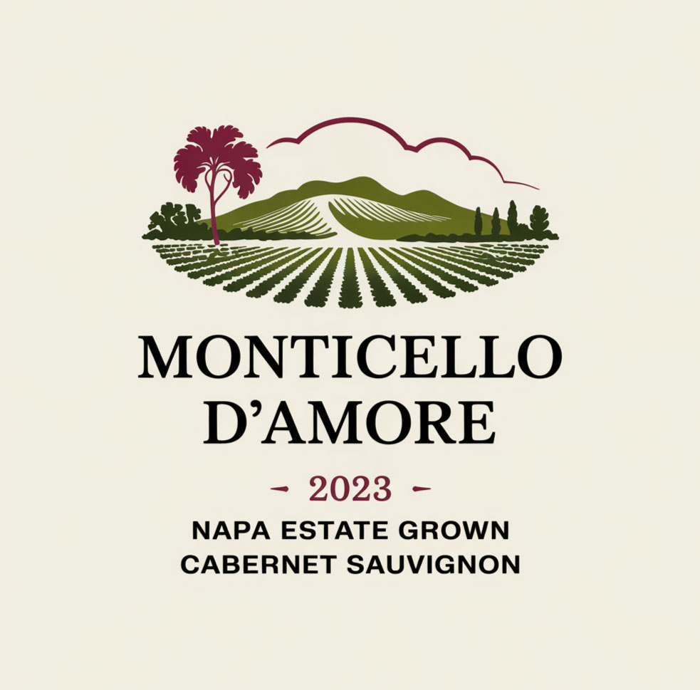 Diseño de Logo por KING JM para Monticello D'Amore Vineyards | Diseño #35209041