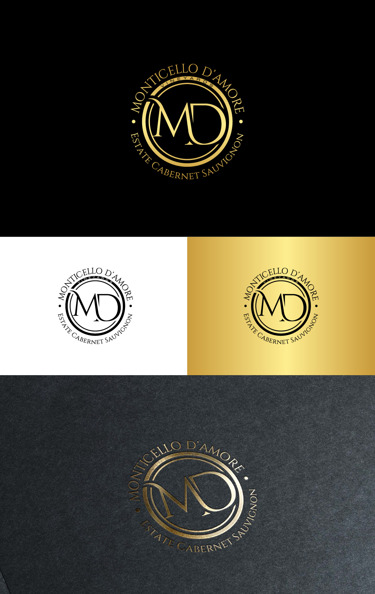 Logo Design by Barish Design for Monticello D'Amore Vineyards | Design #35250559