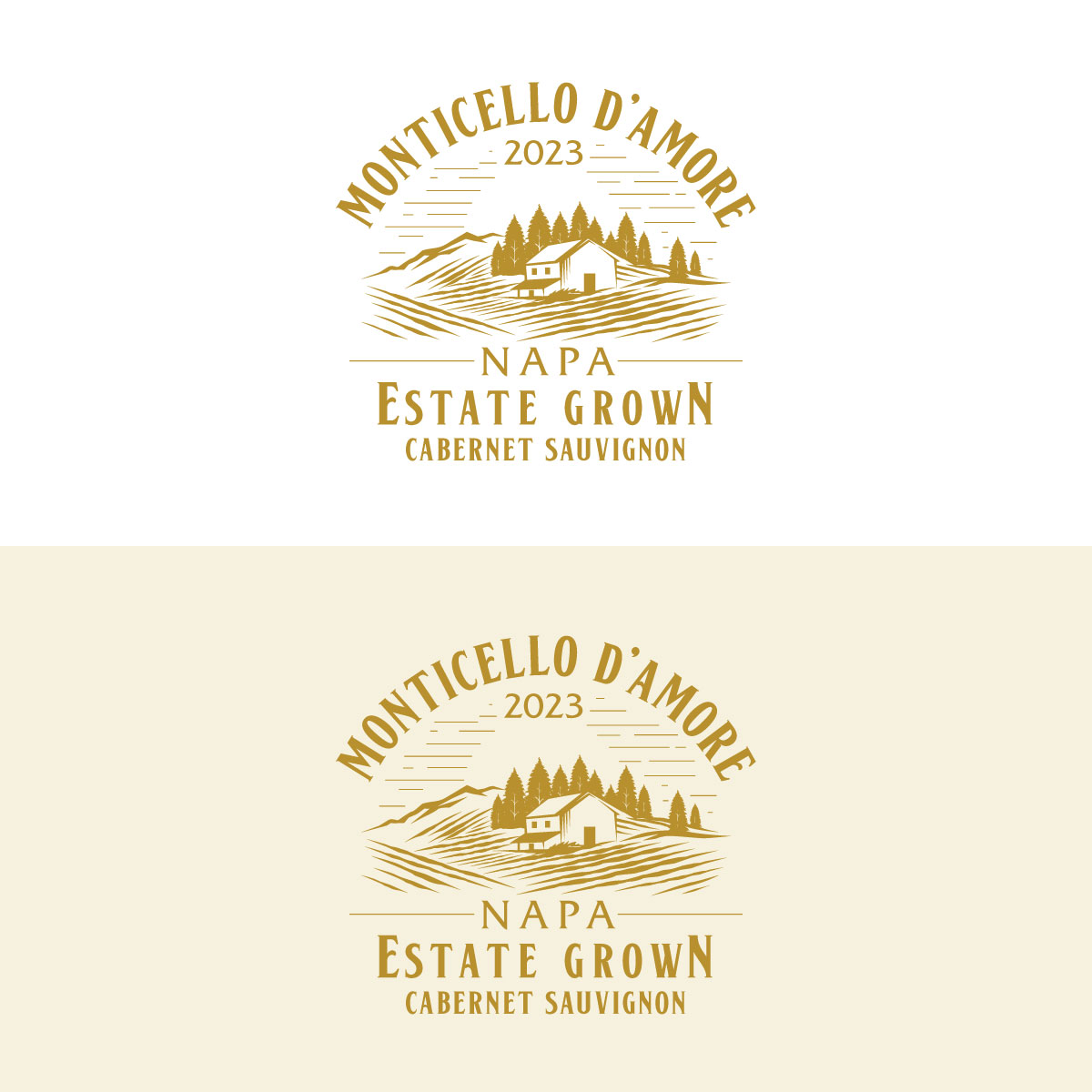 Diseño de Logo por prodesigns99 para Monticello D'Amore Vineyards | Diseño #35210644