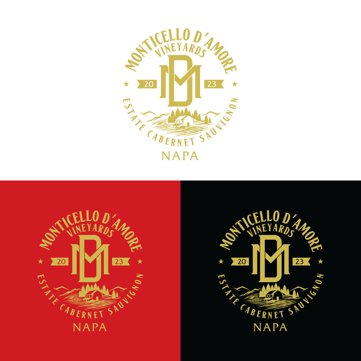 Diseño de Logo por prodesigns99 para Monticello D'Amore Vineyards | Diseño #35212644