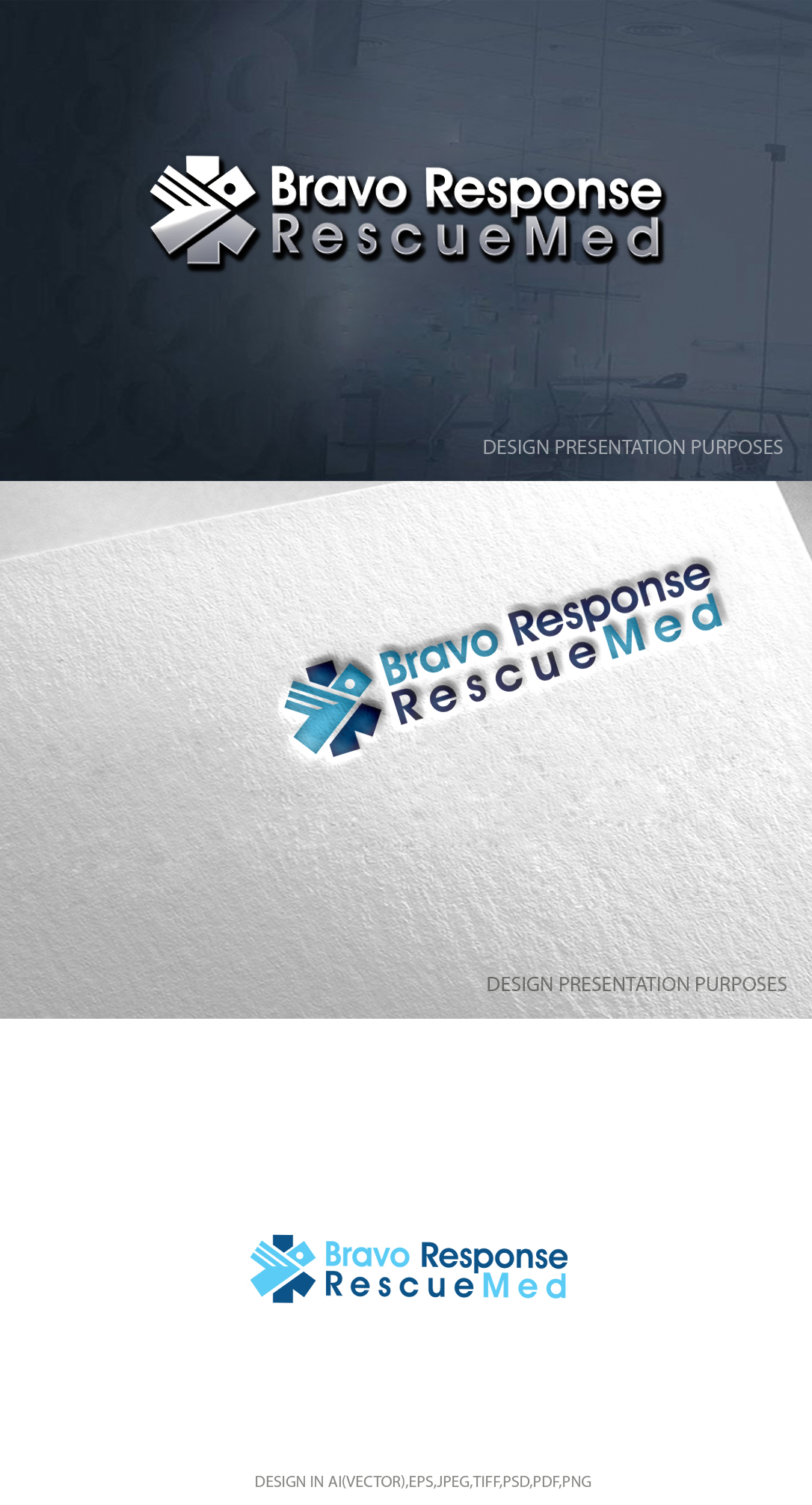 Logo Design by zebronicgraphic for Bravo Response RescueMed, LLC | Design #35211409