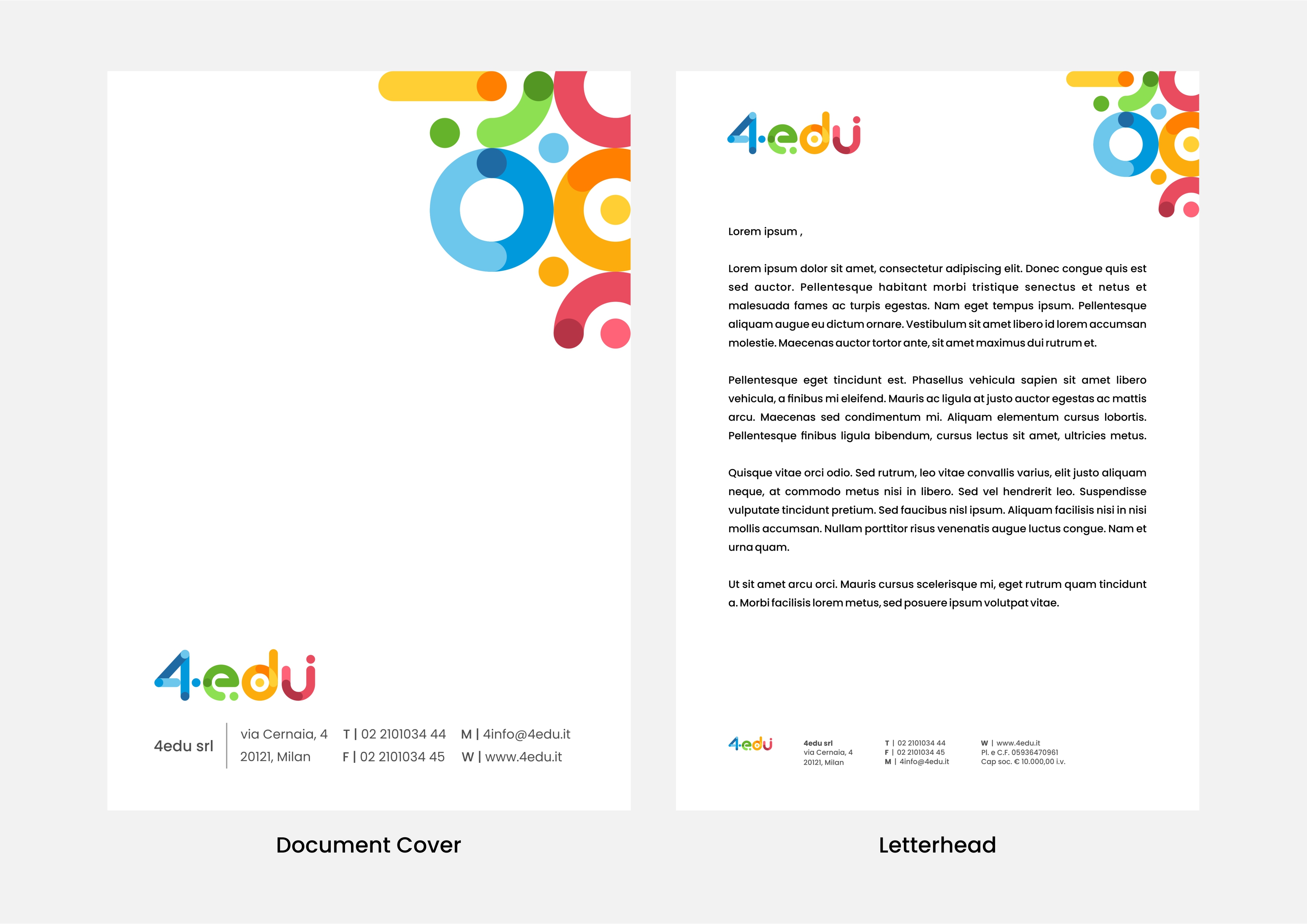 Letterhead Design by ammar_ed for 4edu srl | Design #35283612