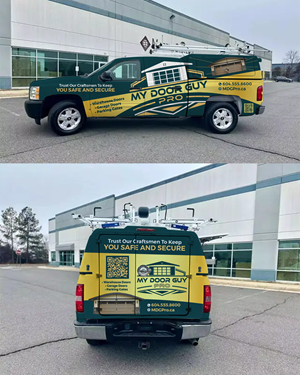 Car Wrap Design by 123graphics for My Door Guy Pro Ltd. | Design: #35238257