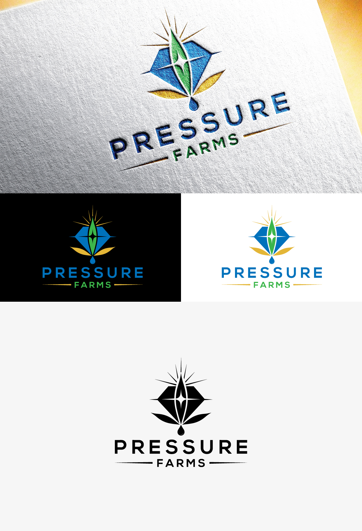 Logo Design by step forward 2 for Pressure Farms | Design #35223144