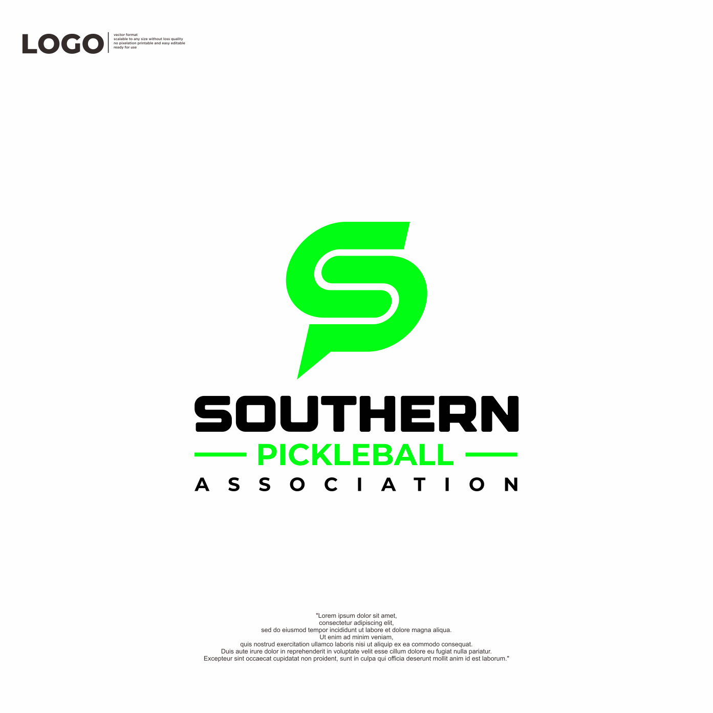 Logo Design by aquila© for Southern Pickleball Association | Design #35270554