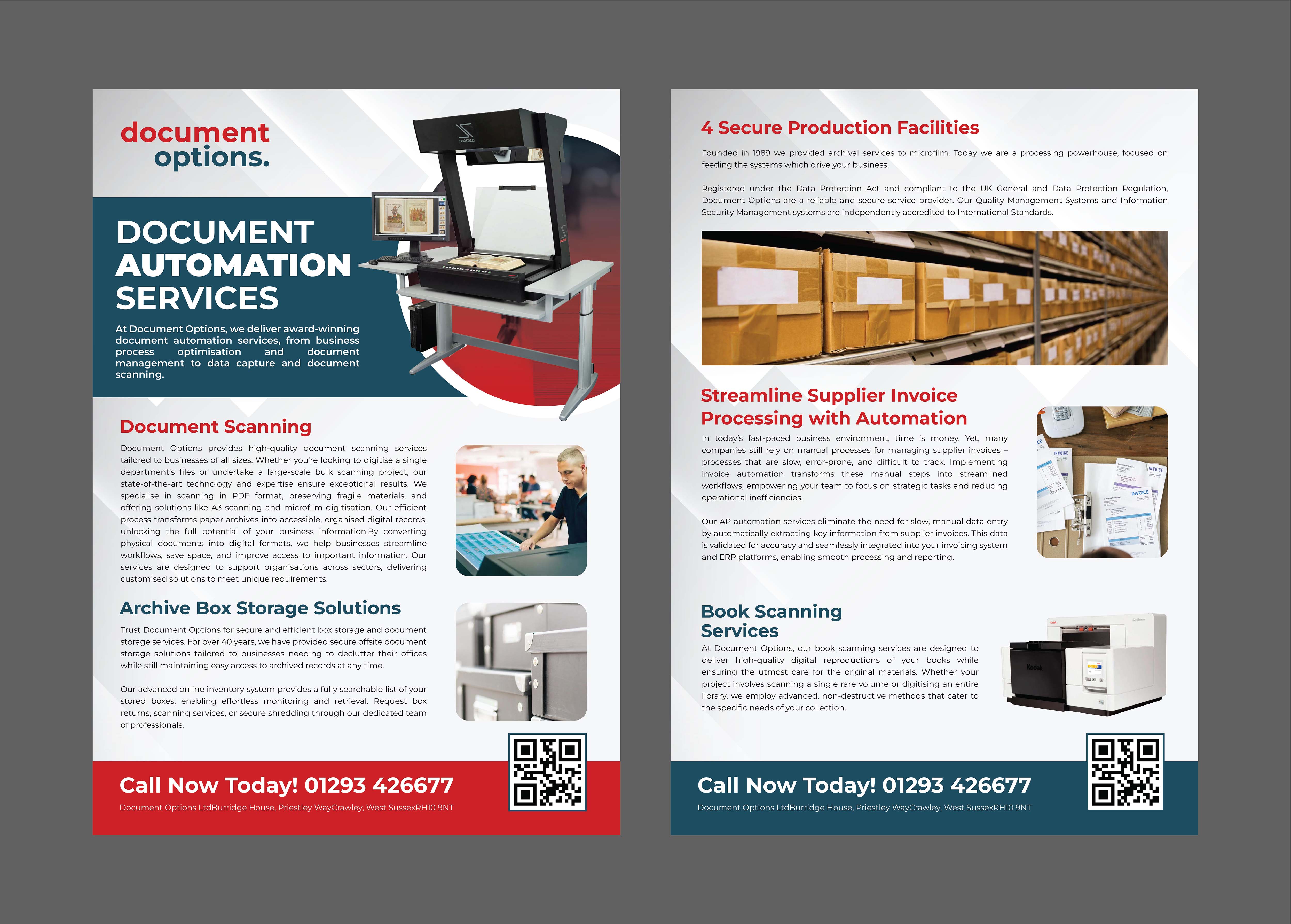 Flyer Design by 3Guys for Document Options Ltd. | Design #35259395