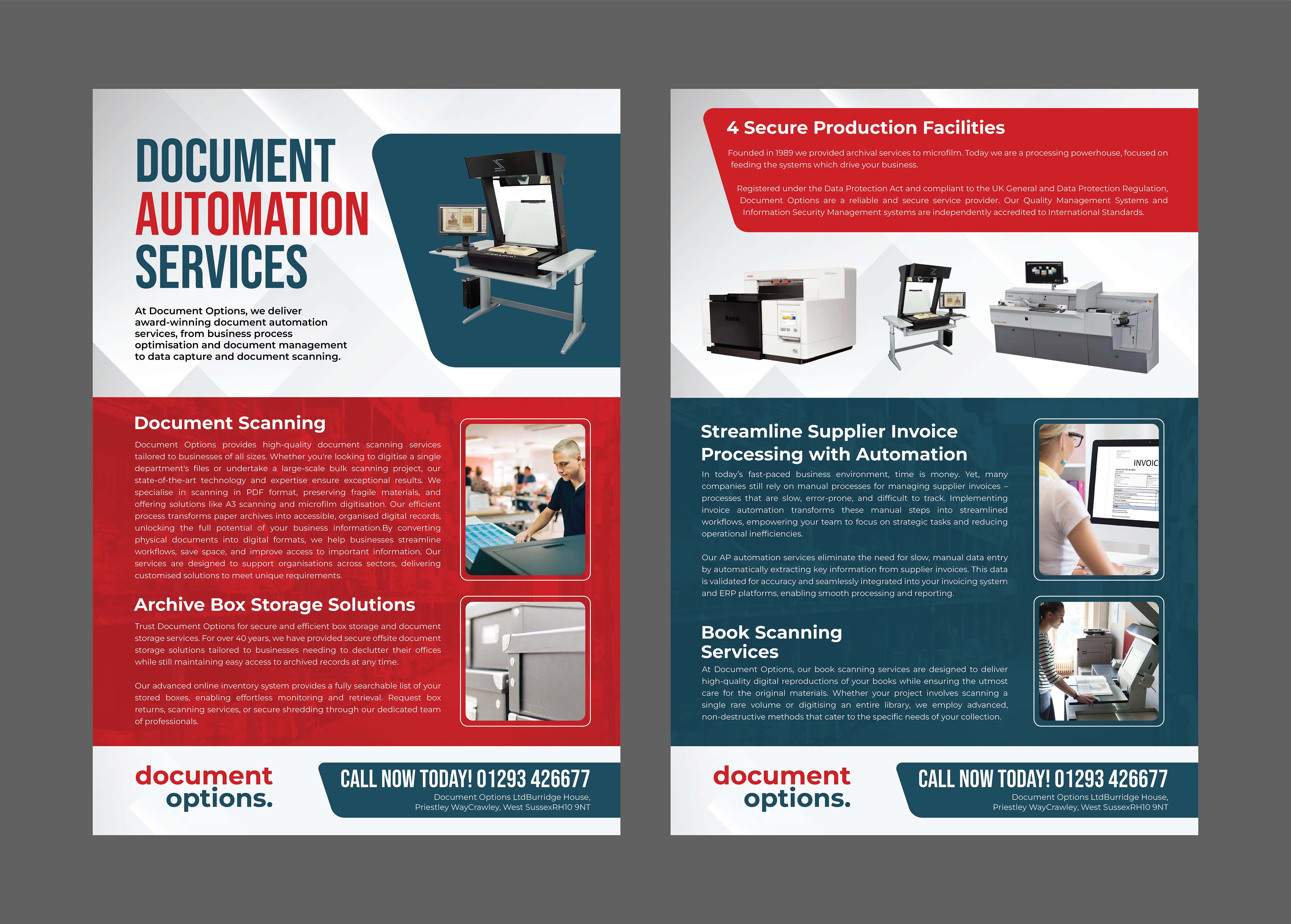Flyer Design by 3Guys for Document Options Ltd. | Design #35259396