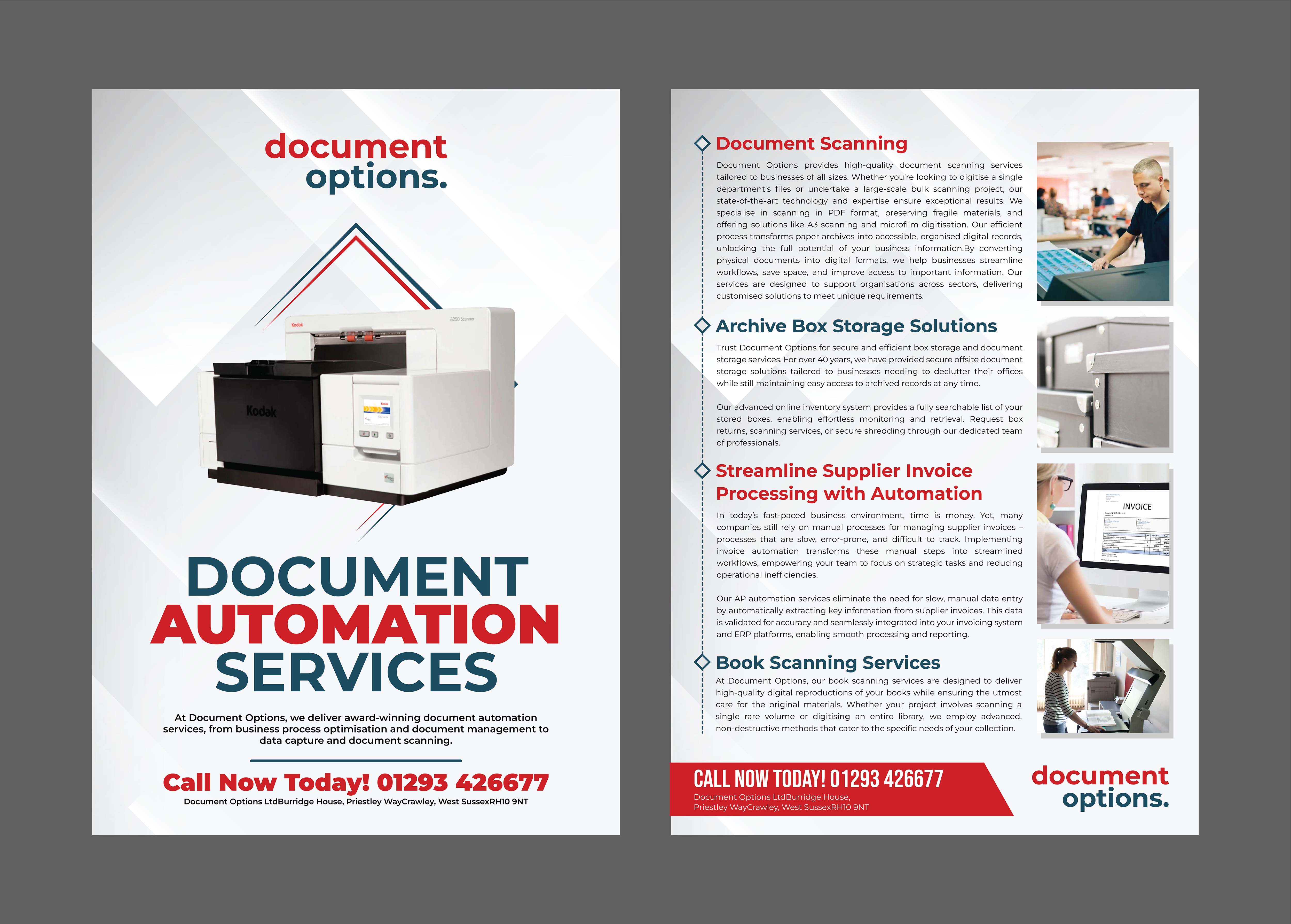Flyer Design by 3Guys for Document Options Ltd. | Design #35259397