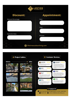 Diseño de Flyer por Farvahar Design Studio para Lifetime Outdoor Living | Diseño: #35280127