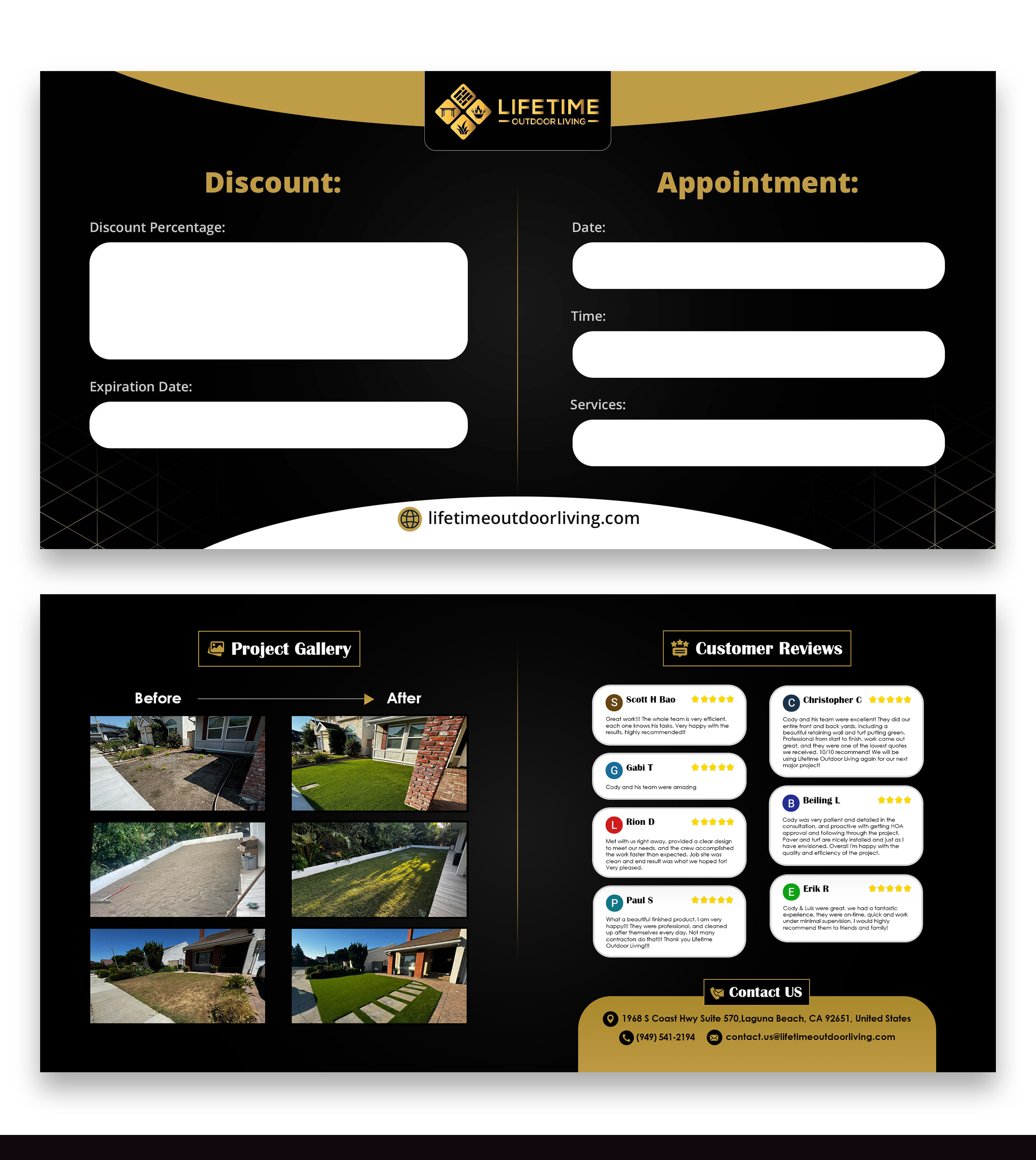 Diseño de Flyer por Farvahar Design Studio para Lifetime Outdoor Living | Diseño #35294502