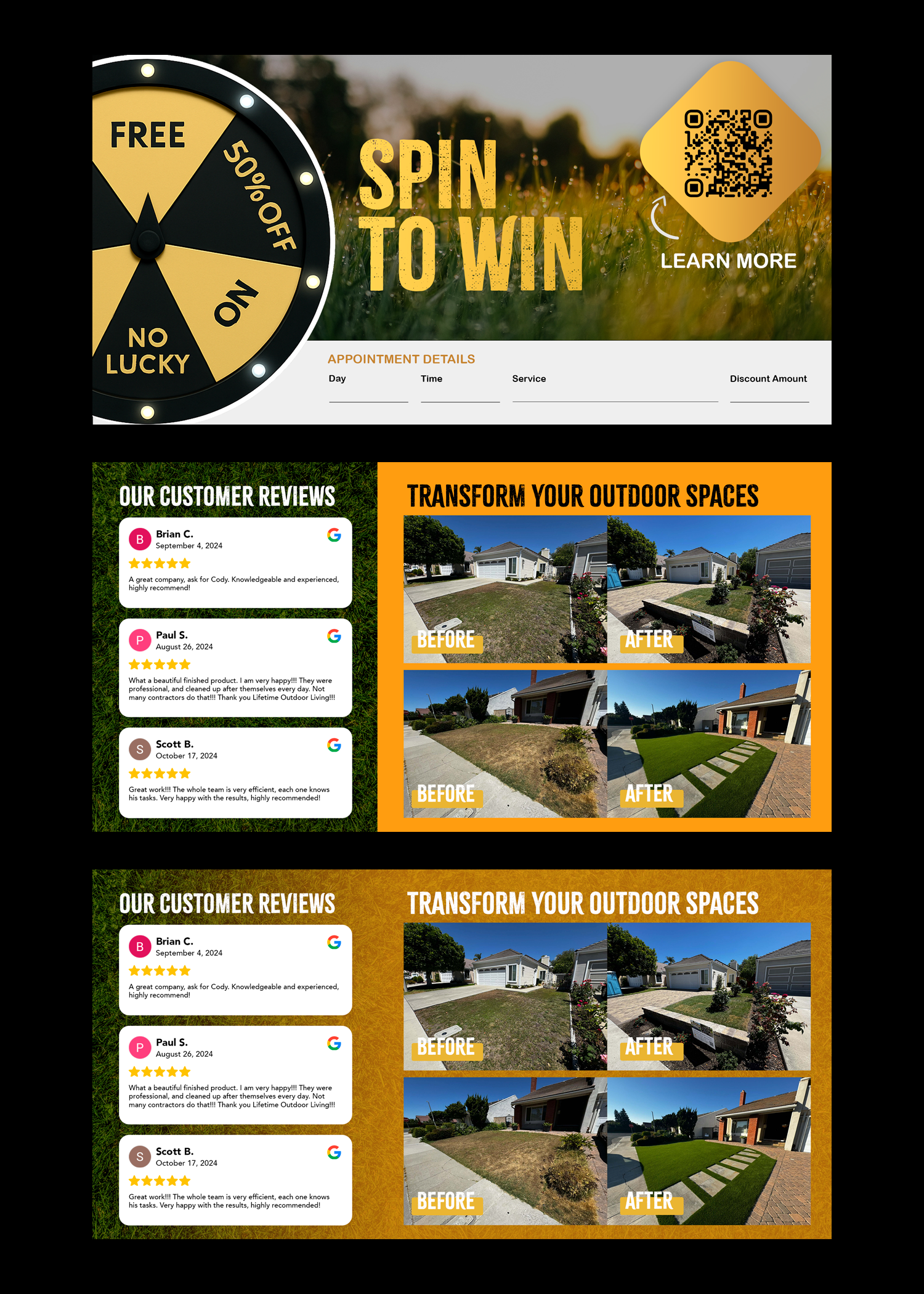 Diseño de Flyer por karina Bertarione para Lifetime Outdoor Living | Diseño #35276707