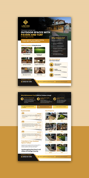 Diseño de Flyer por ArtHive para Lifetime Outdoor Living | Diseño #35236306