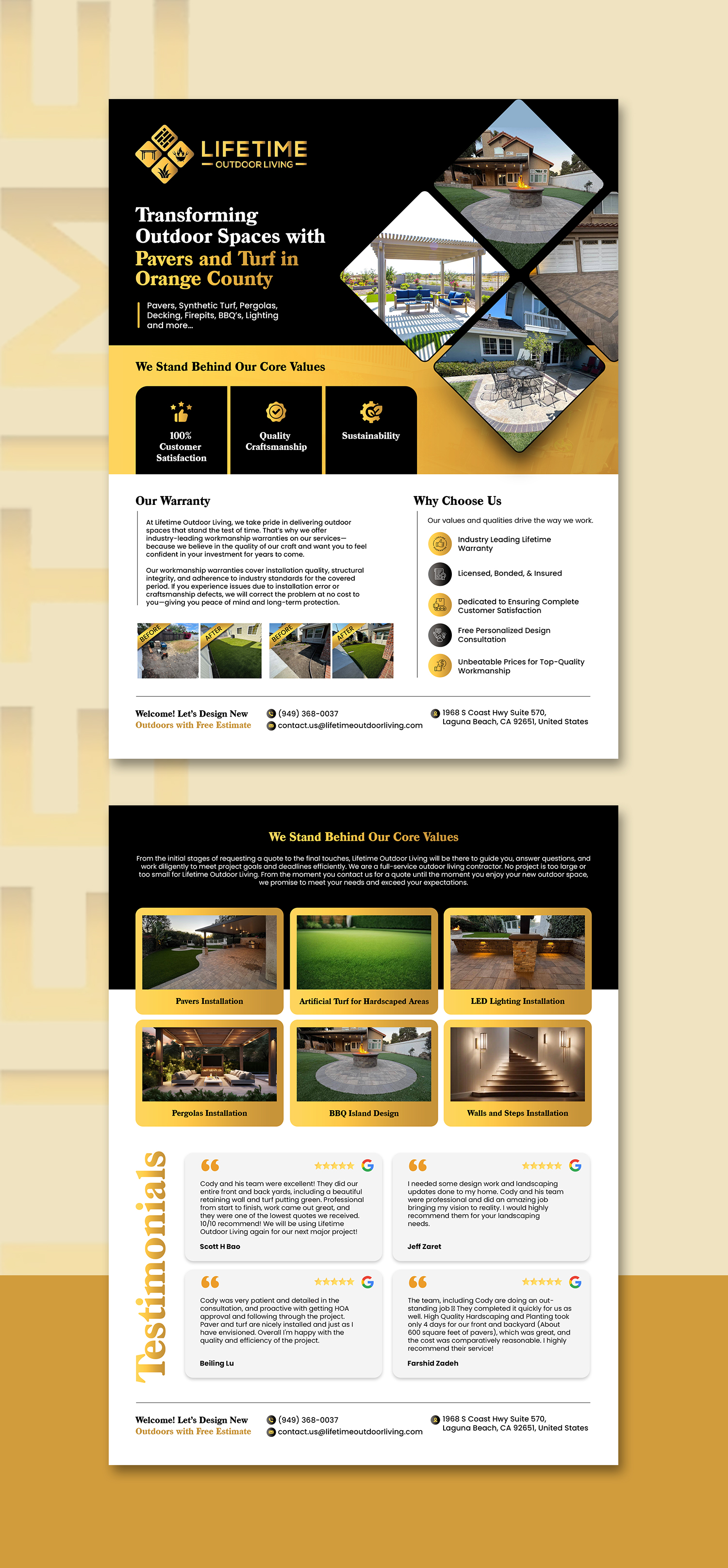 Flyer Design by ArtHive for Lifetime Outdoor Living | Design #35241089
