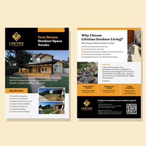 Diseño de Flyer por Manuli para Lifetime Outdoor Living | Diseño #35242977