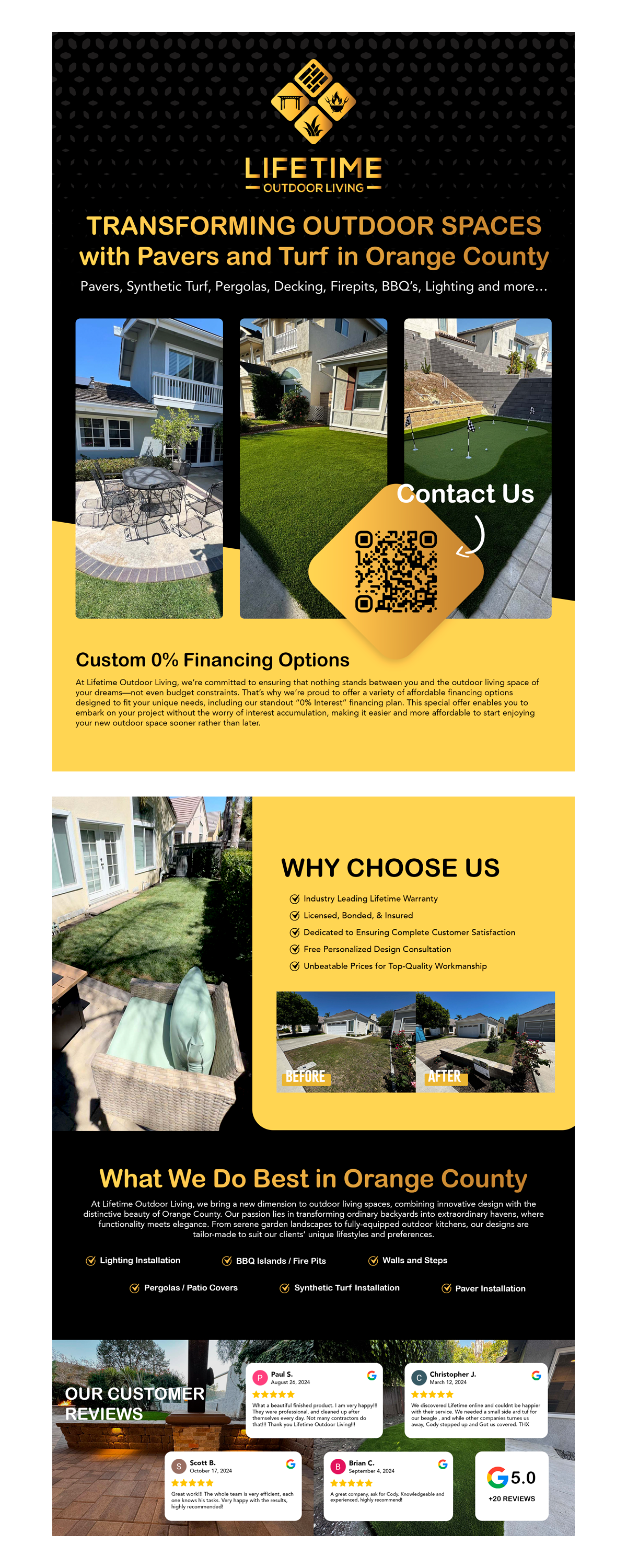 Diseño de Flyer por karina Bertarione para Lifetime Outdoor Living | Diseño #35276835