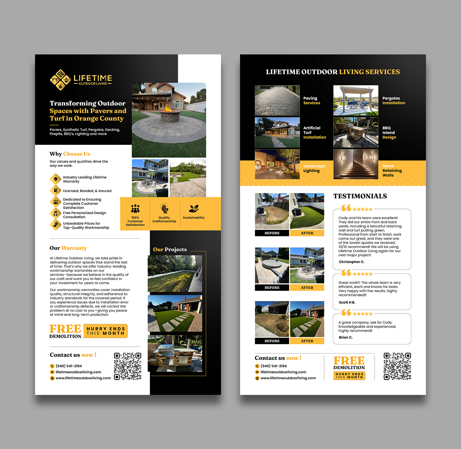 Flyer Design by debdesign for Lifetime Outdoor Living | Design #35247637