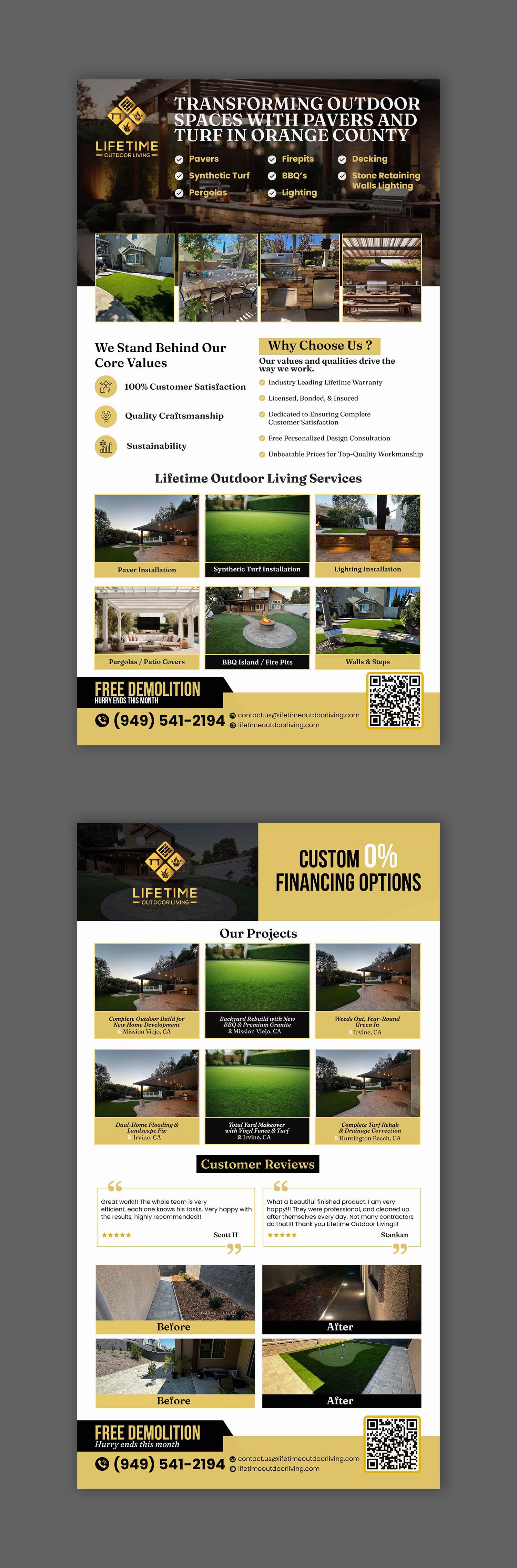 Flyer Design by debdesign for Lifetime Outdoor Living | Design #35247823