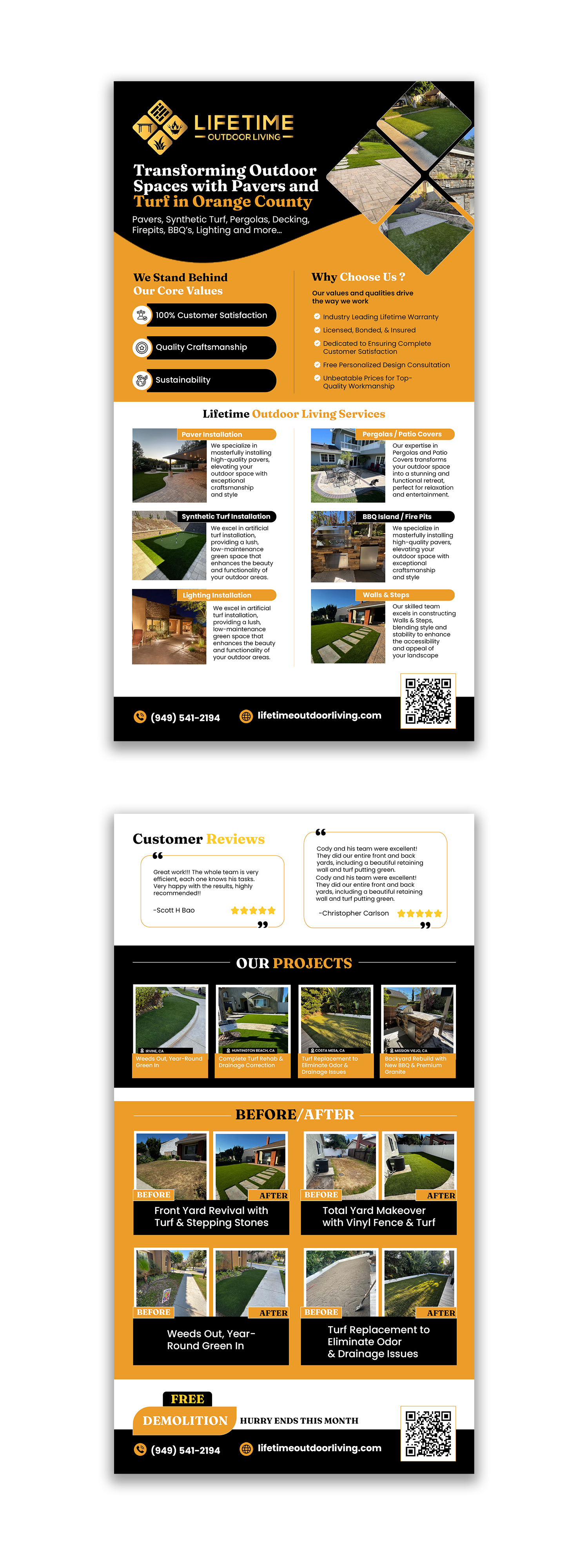 Flyer Design by debdesign for Lifetime Outdoor Living | Design #35247948