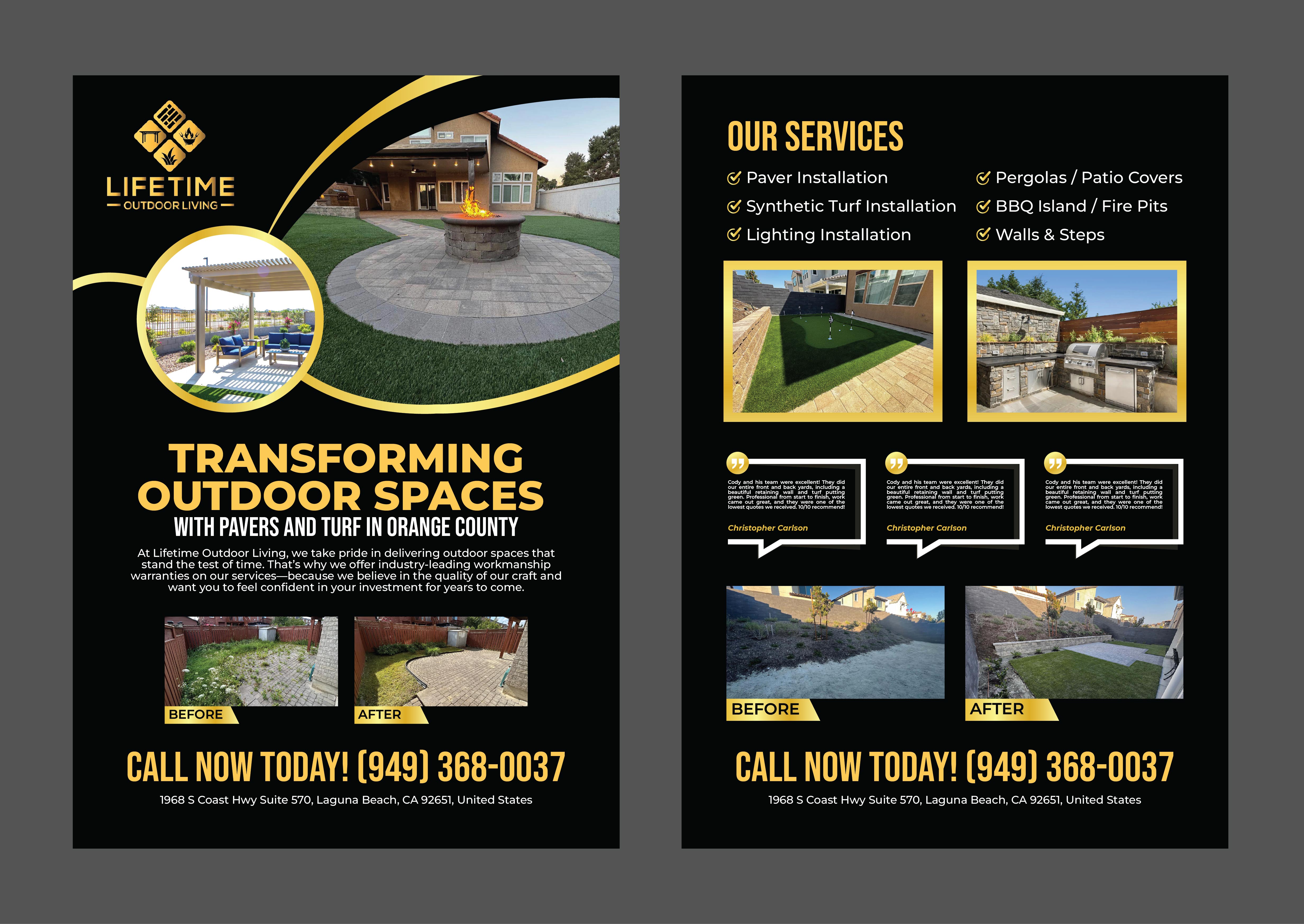Diseño de Flyer por 3Guys para Lifetime Outdoor Living | Diseño #35267251