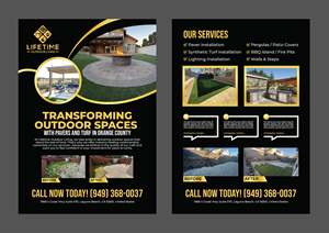 Flyer Design by 3Guys for Lifetime Outdoor Living | Design: #35267251