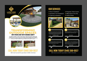 Flyer Design by 3Guys for Lifetime Outdoor Living | Design: #35267252