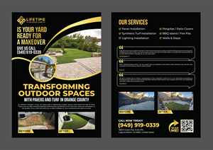 Design de Flyer par 3Guys pour Lifetime Outdoor Living | Design : #35296569