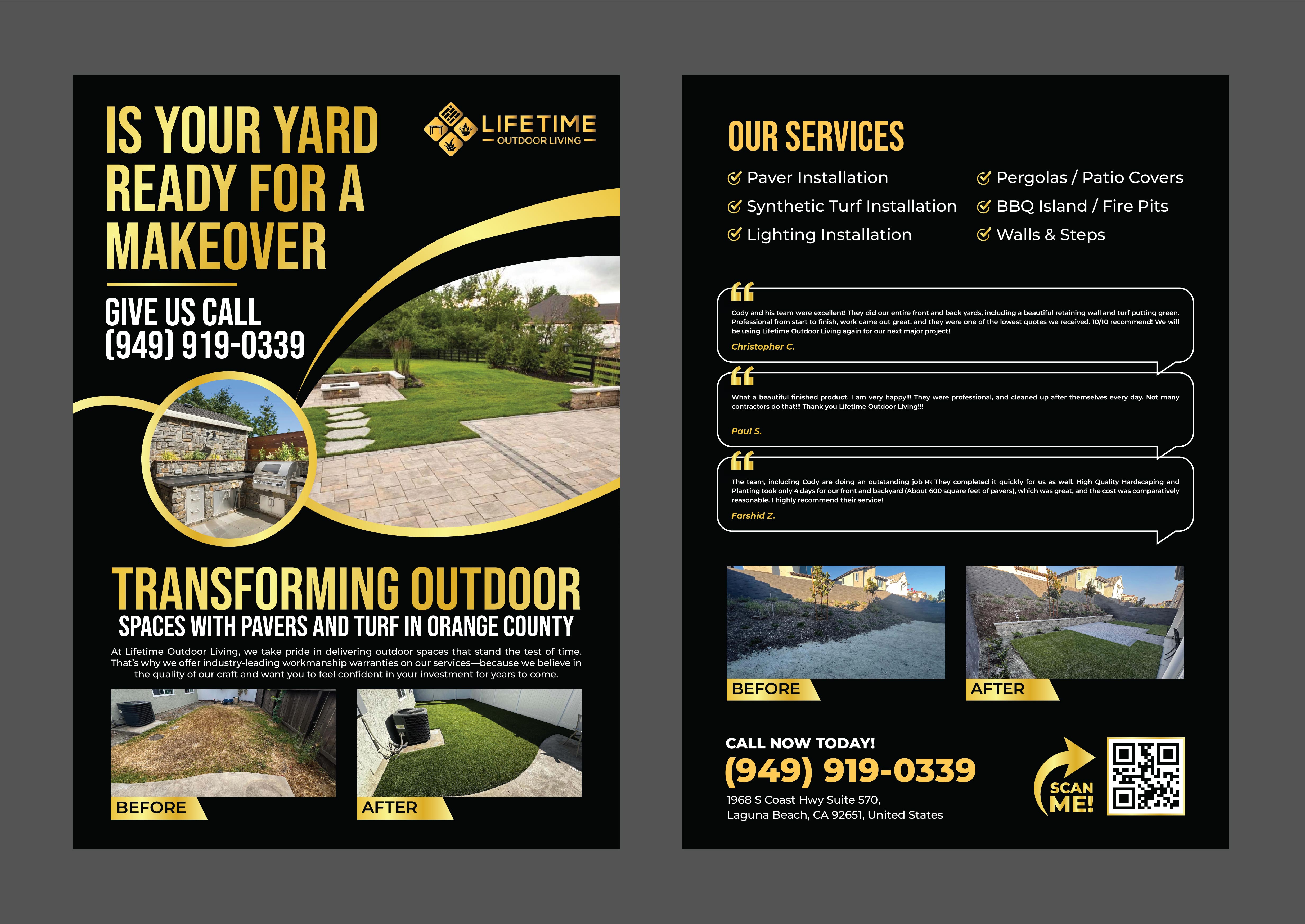 Flyer Design by 3Guys for Lifetime Outdoor Living | Design #35297294