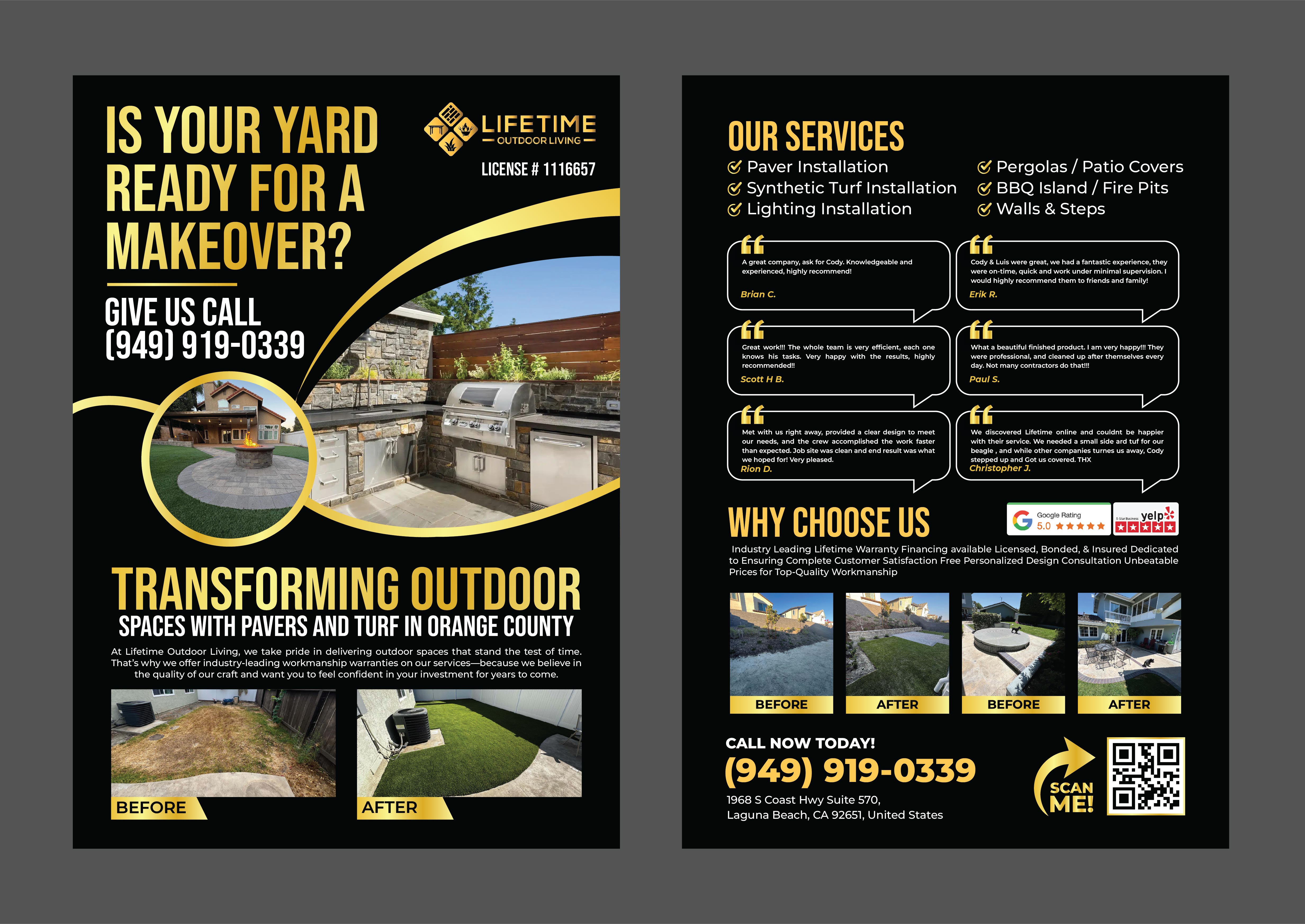 Design de Flyer par 3Guys pour Lifetime Outdoor Living | Design : #35311426