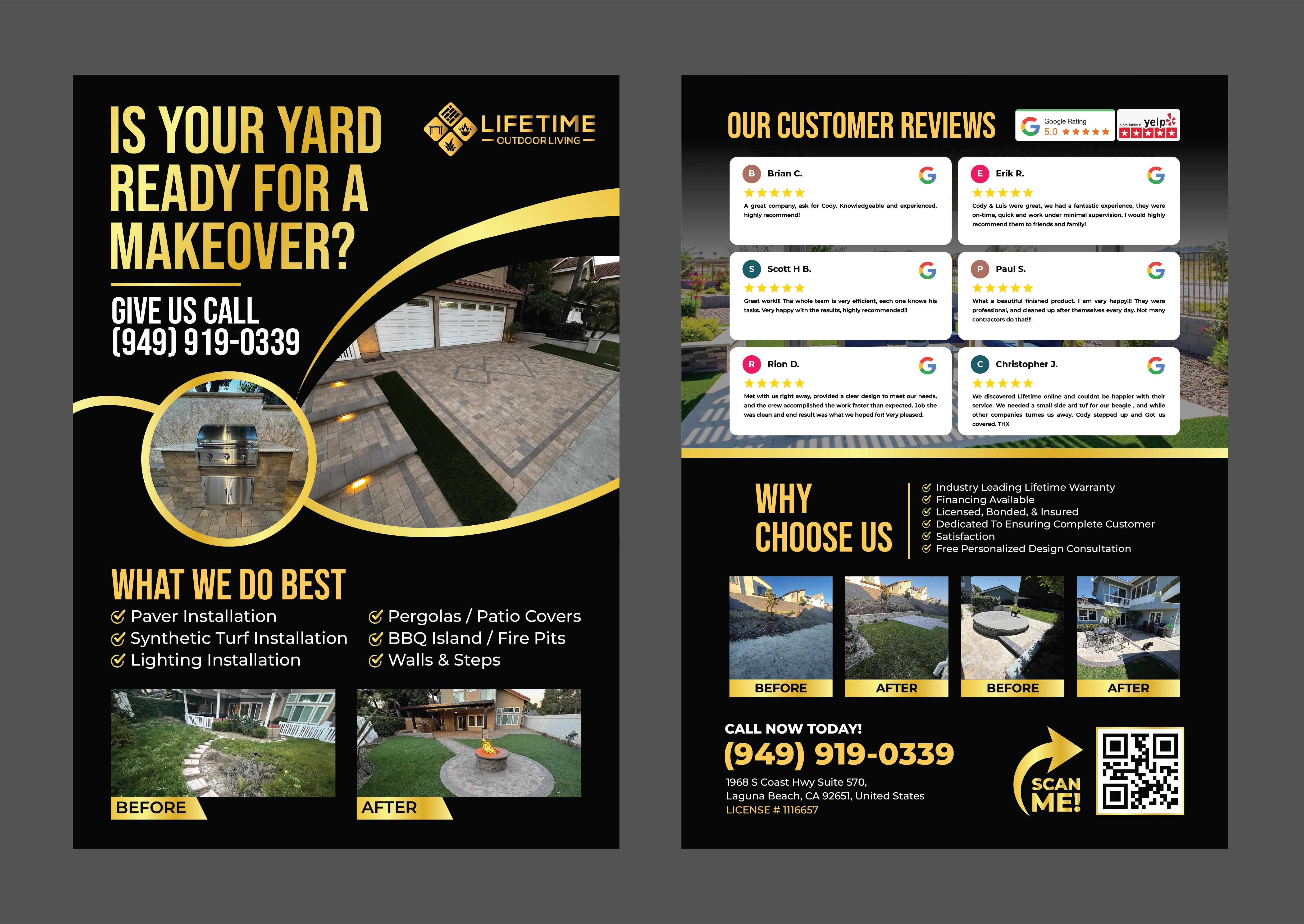 Flyer Design by 3Guys for Lifetime Outdoor Living | Design #35311736