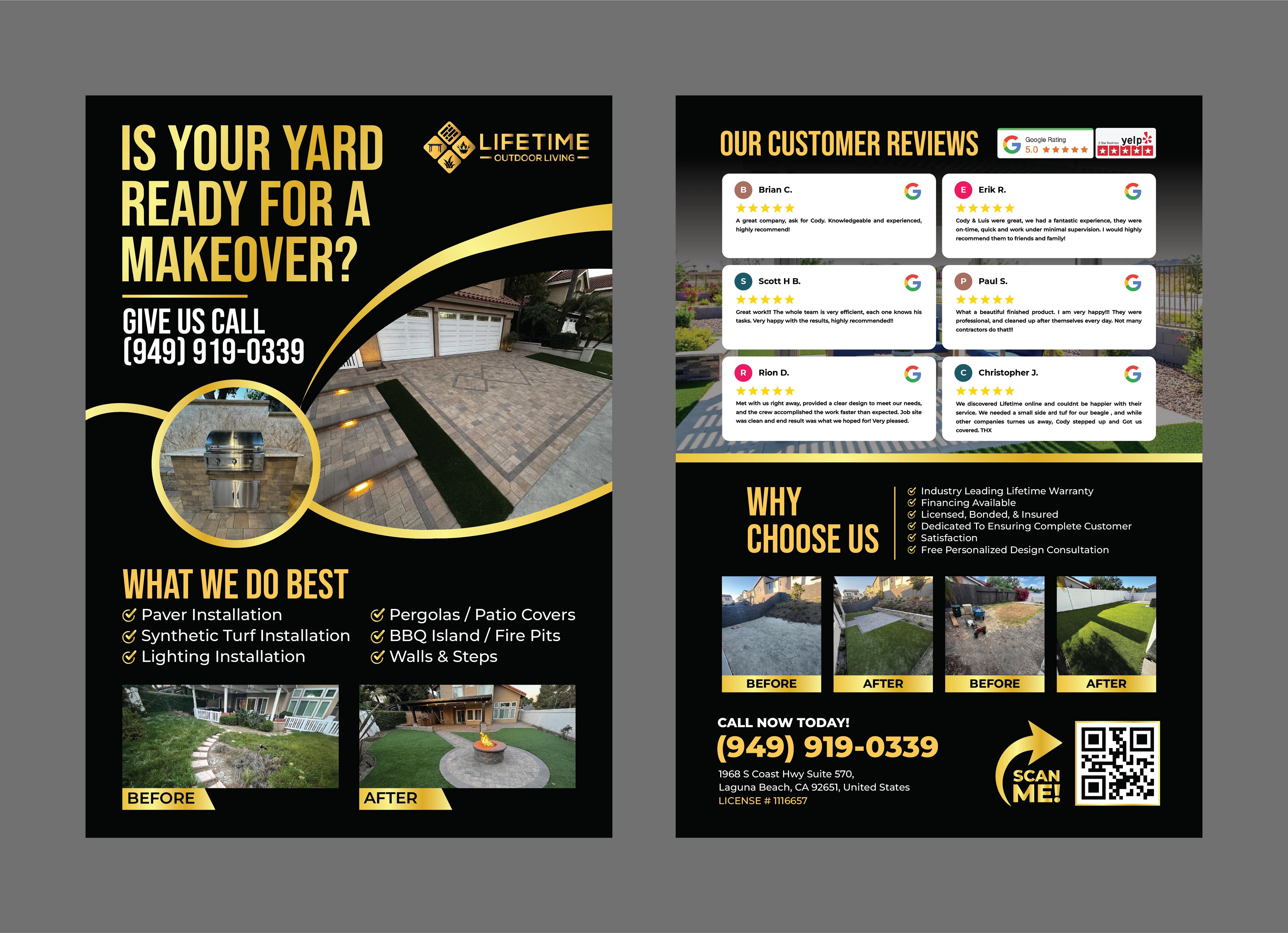 Flyer Design by 3Guys for Lifetime Outdoor Living | Design #35311786