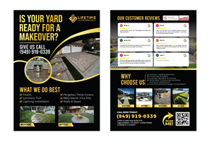 Design de Flyer par 3Guys pour Lifetime Outdoor Living | Design : #35325372