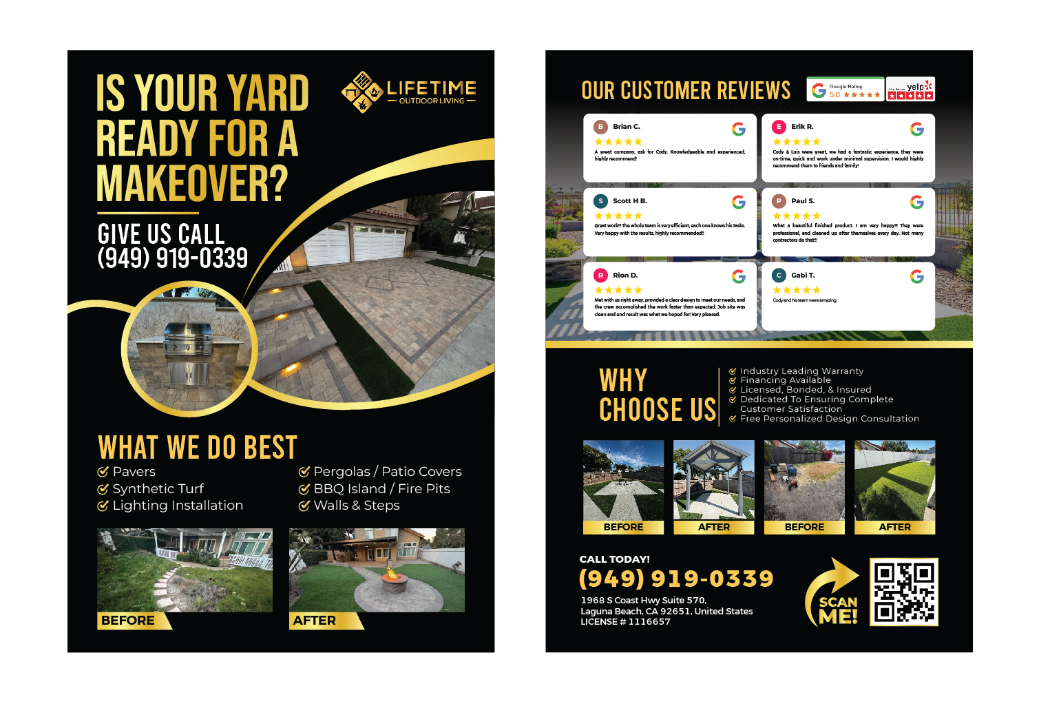 Flyer Design by 3Guys for Lifetime Outdoor Living | Design #35340751